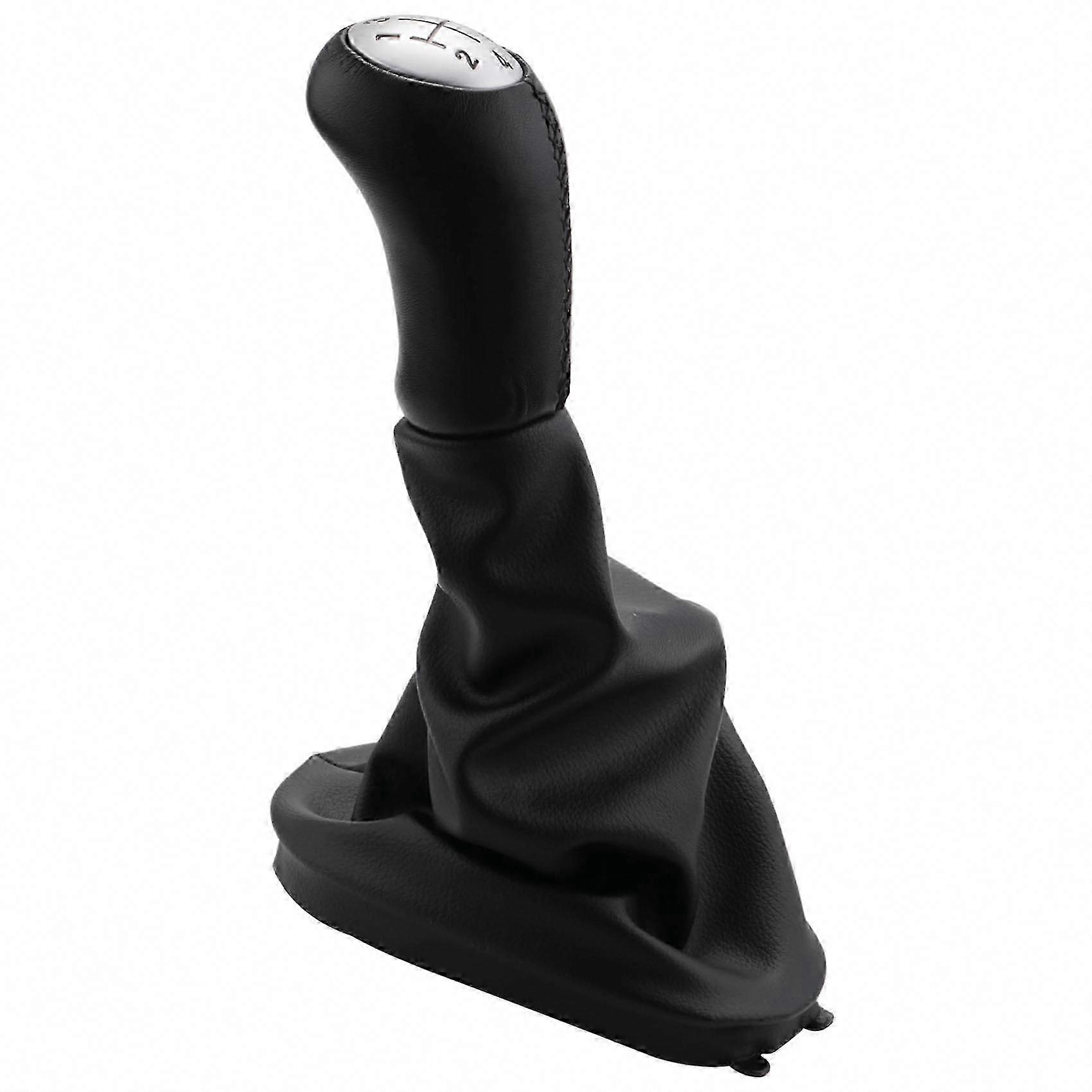 5 Speed Leather Manual Gear Shift Knob with Boot Cover for Renault Scenic 2 Kangoo 2