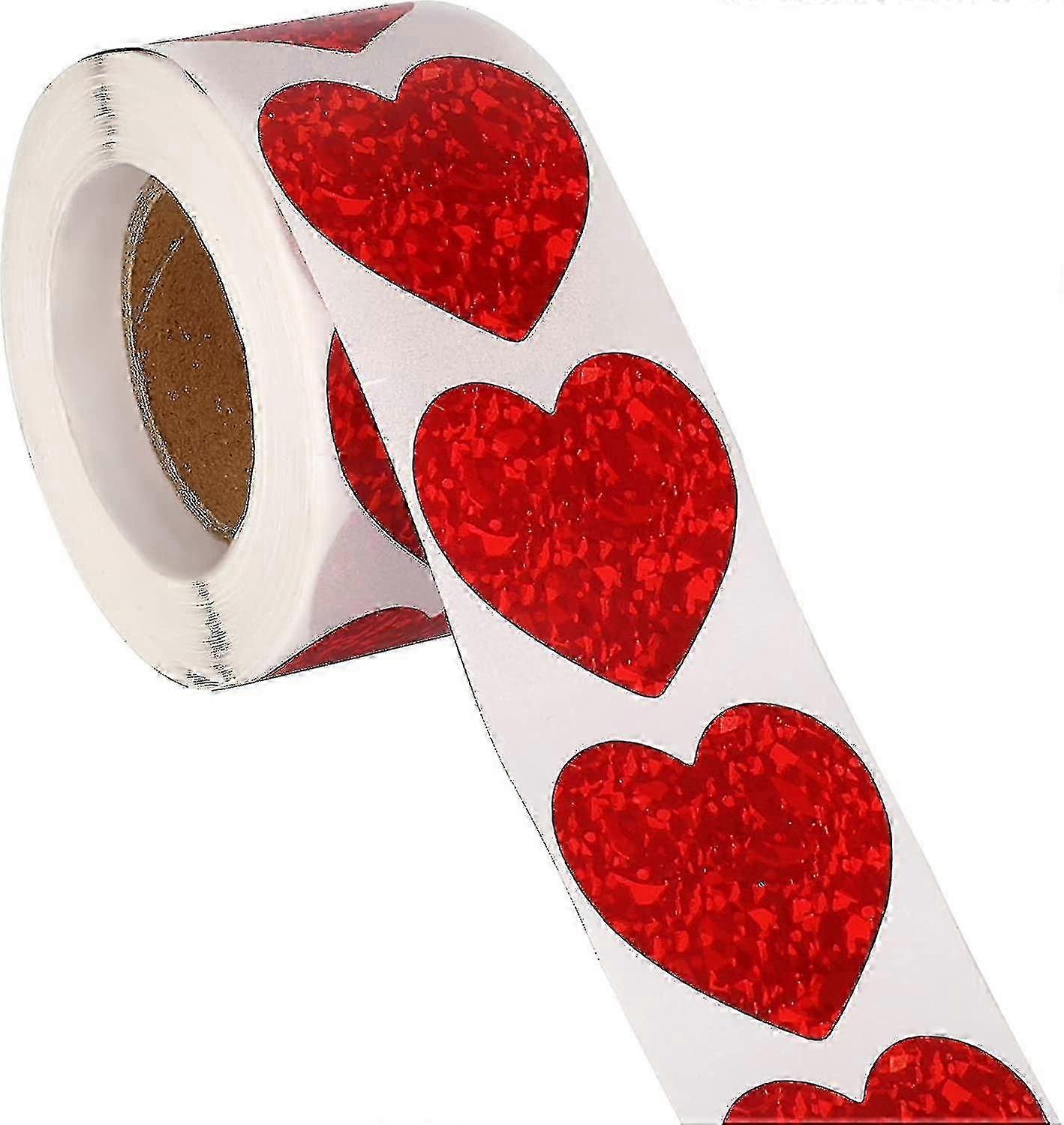 500 PCS 3.8cm Red Wedding Valentine's Day Heart Stickers