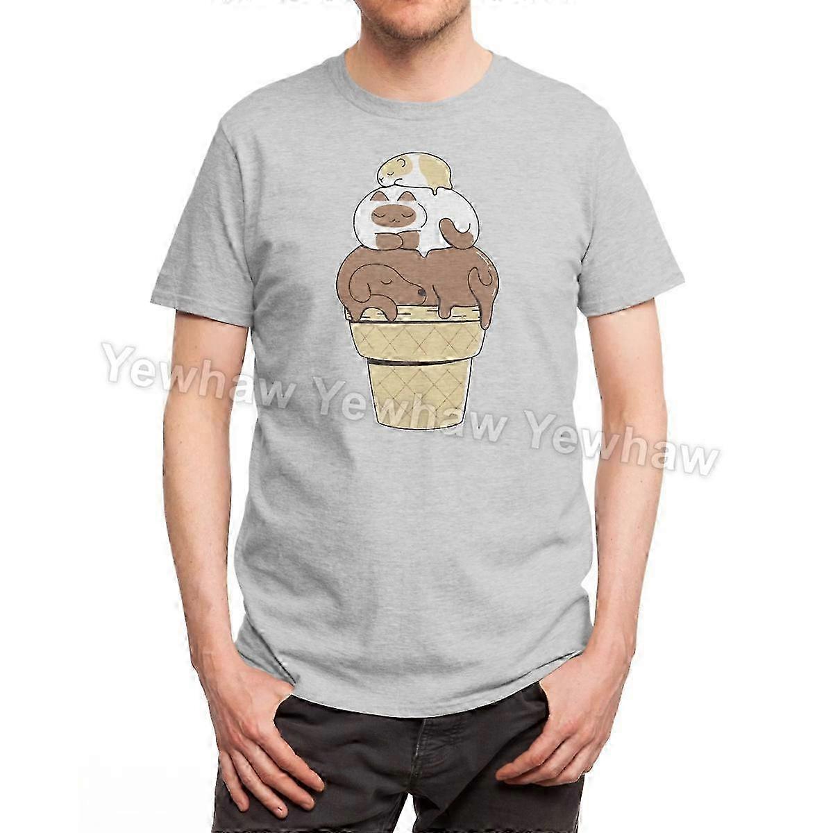 Lemmikkieläimet Jäätelö T-paita eläimet koira kissa