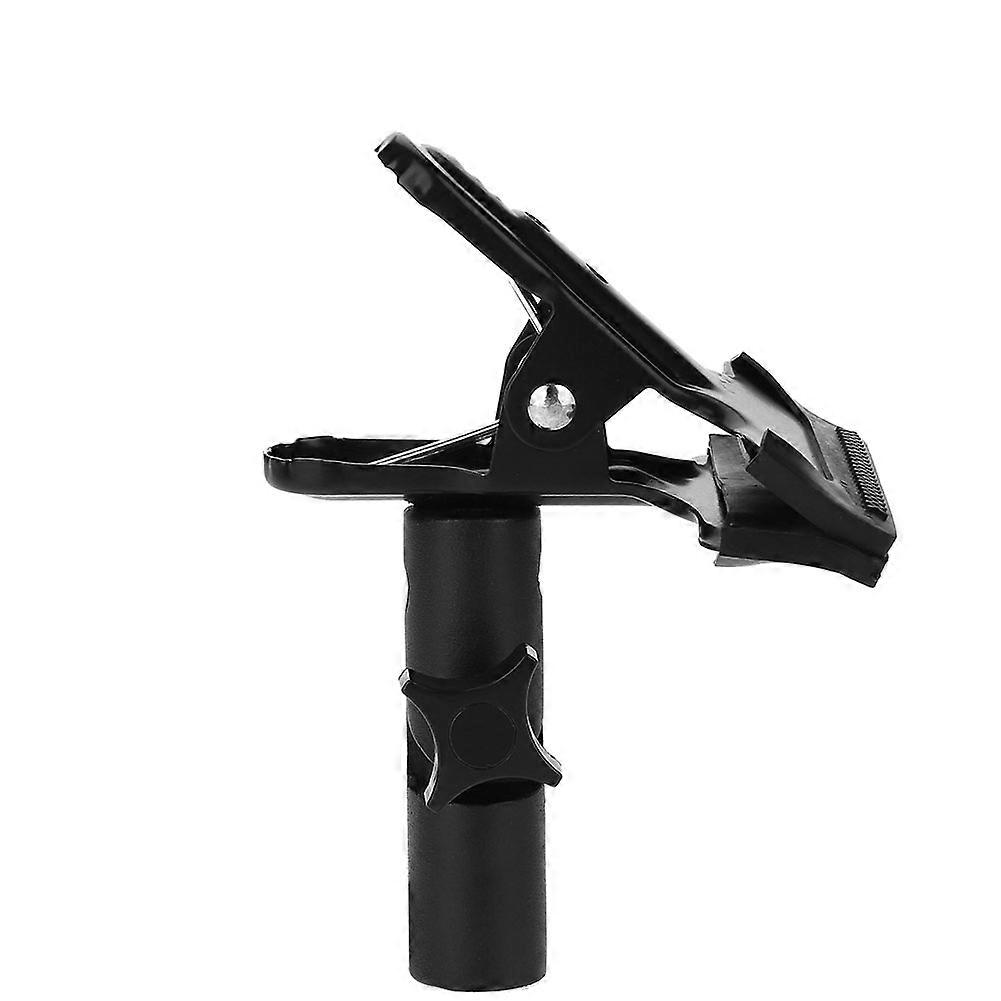 Metal Clamp 3/8'' & 1/4'' Rotatable Light Stand Holder Black