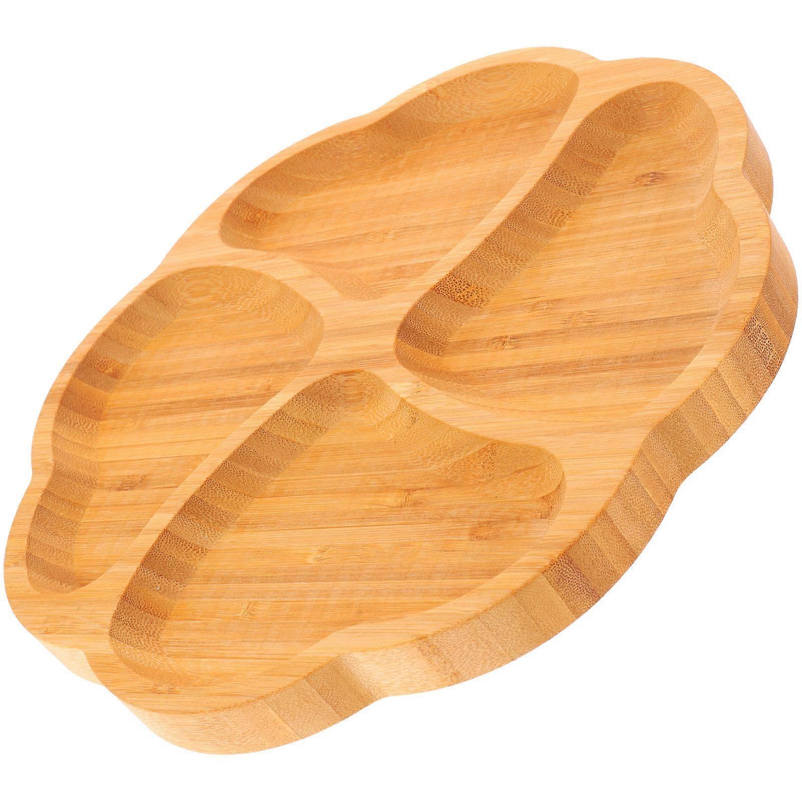 Appetizer Serving Tray Bamboo Tray Gift Giving Khaki Decorative 1Pack