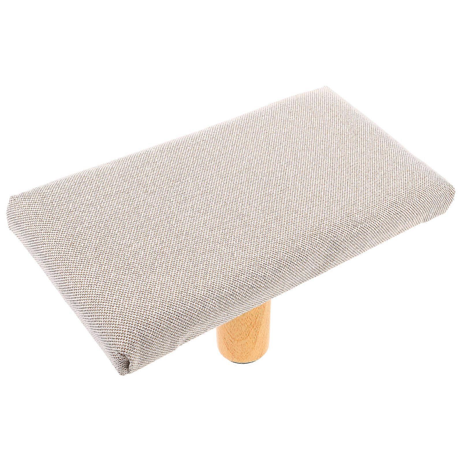Wooden Meditation Chair with Cushion for Kneeling Comfortable Support and Unique Design Beige 14.5x13x16 inches