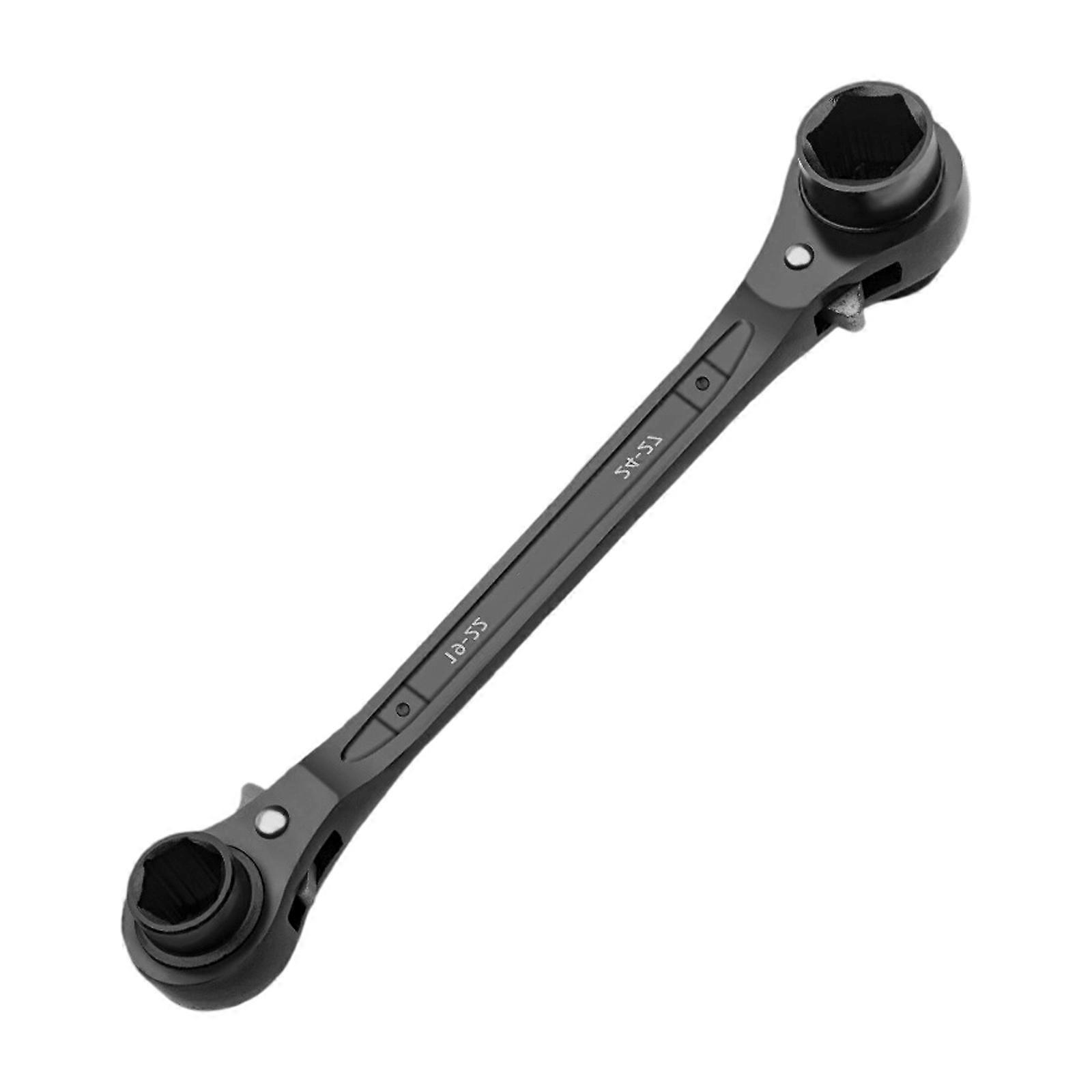 Double Ended 6 Point Ratchet Wrench 4 in 1 Function Reversible Mechanism For Fastener Removal And Installation Multicolor