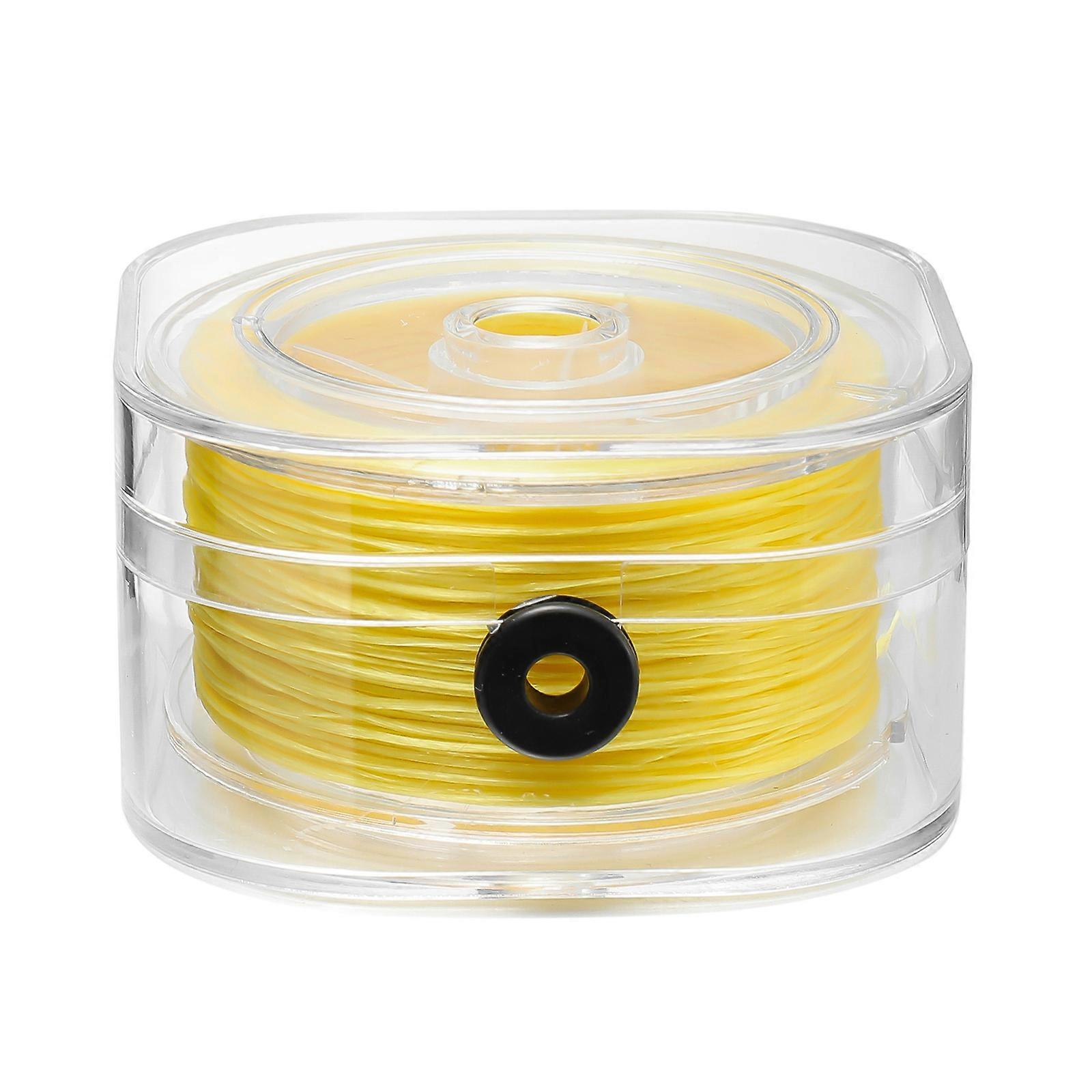Multicolor Flat Elastic Thread Jewelry String for Bracelets Necklaces Stretch Cord With Packaging Crafting Yellow