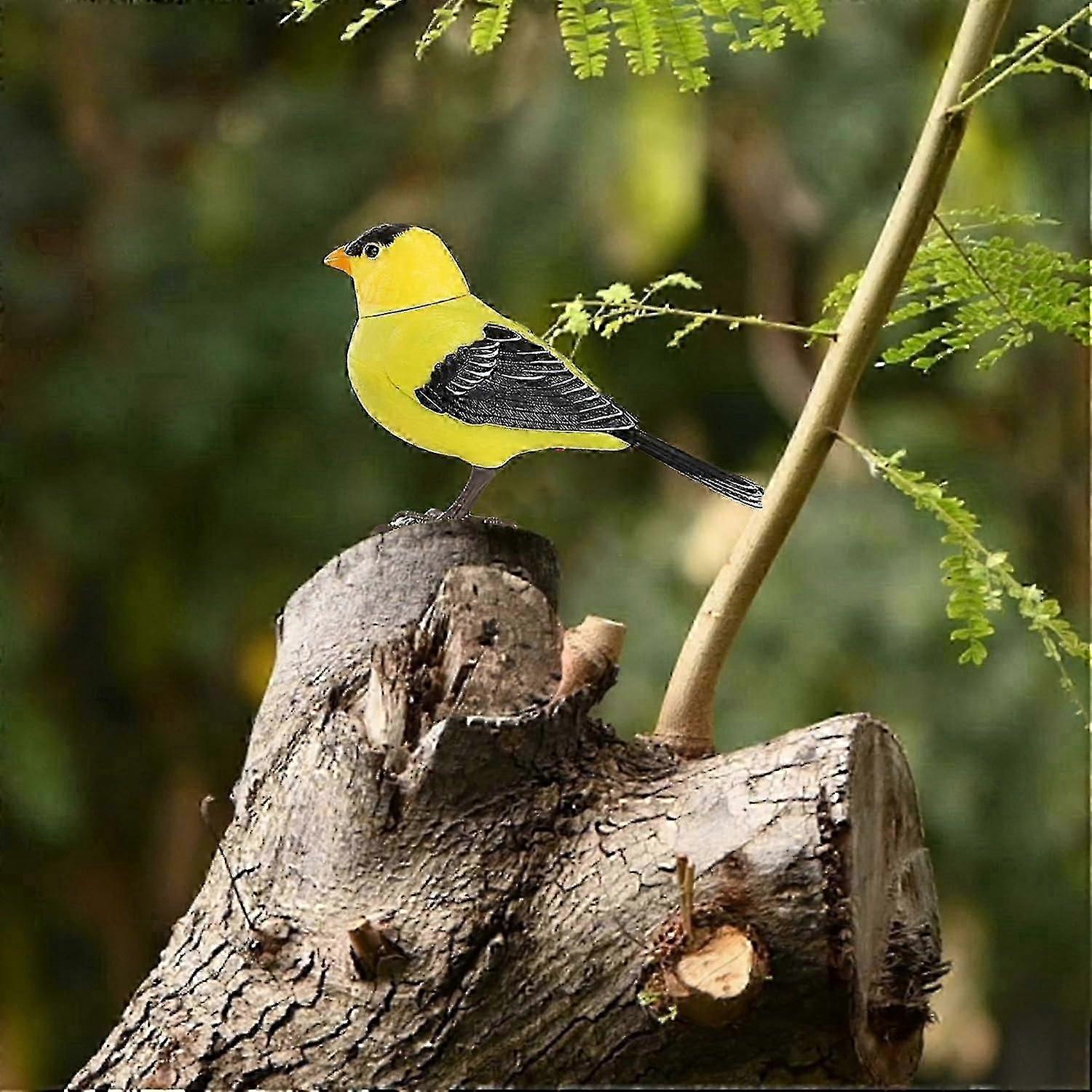 Electric Singing And Chirping Bird Toy Realistic Cute Interactive Bird Toy And Decoration Motion And Sound Activated Battery Operated Simulation Bird