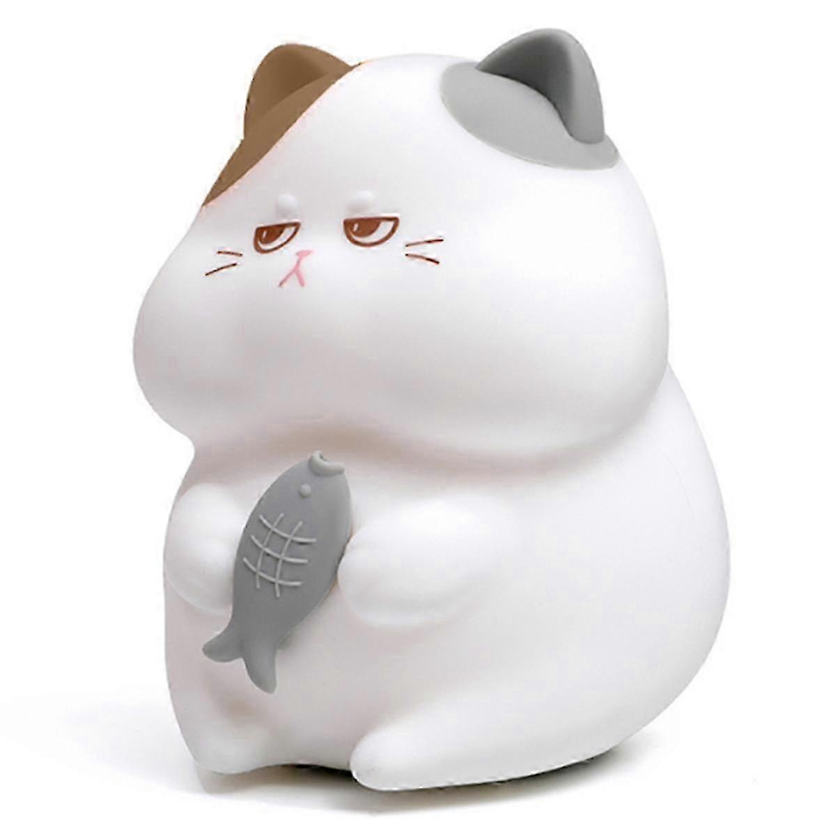 Cat-Shaped Silicone Night Light for Kids’ Room Decor - Dimmable, Cordless, and Kawaii Touch Light for Nursery Sleep Environments