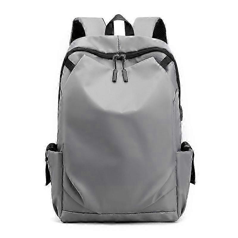 Grey schoolbag Schoolbag backpack with USB port