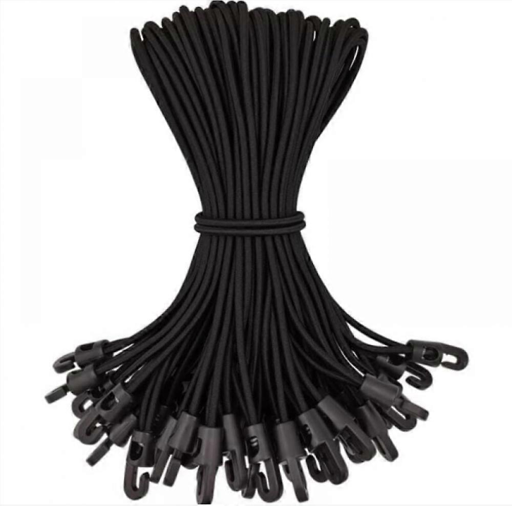 Pack of 50 Bungee Cords with Hooks, High Quality Rubber Bungee Cords with Hooks for Pool Cover