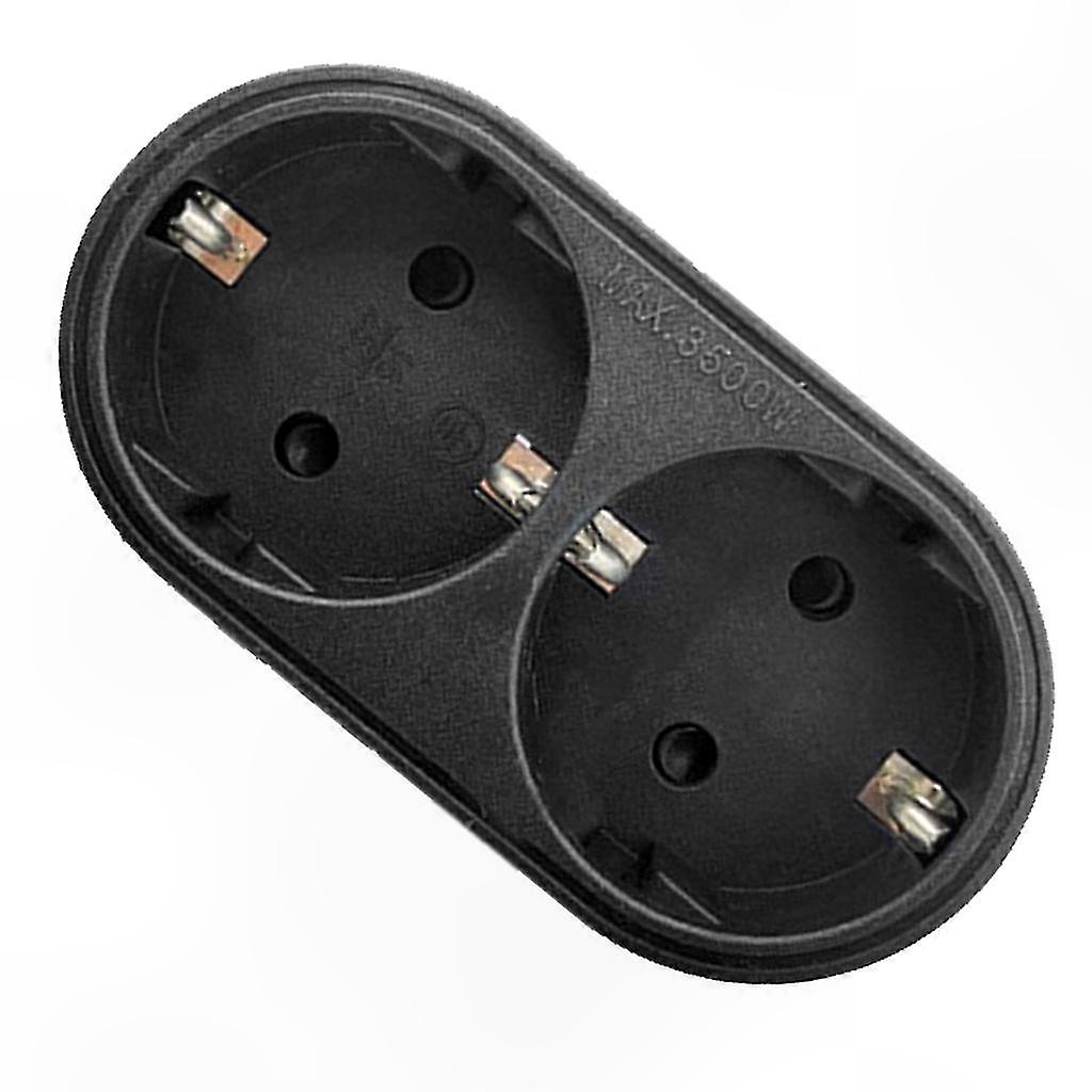 2-Outlet Power Plug Adapter with Durable PP Build for Reliable Electrical Connections
