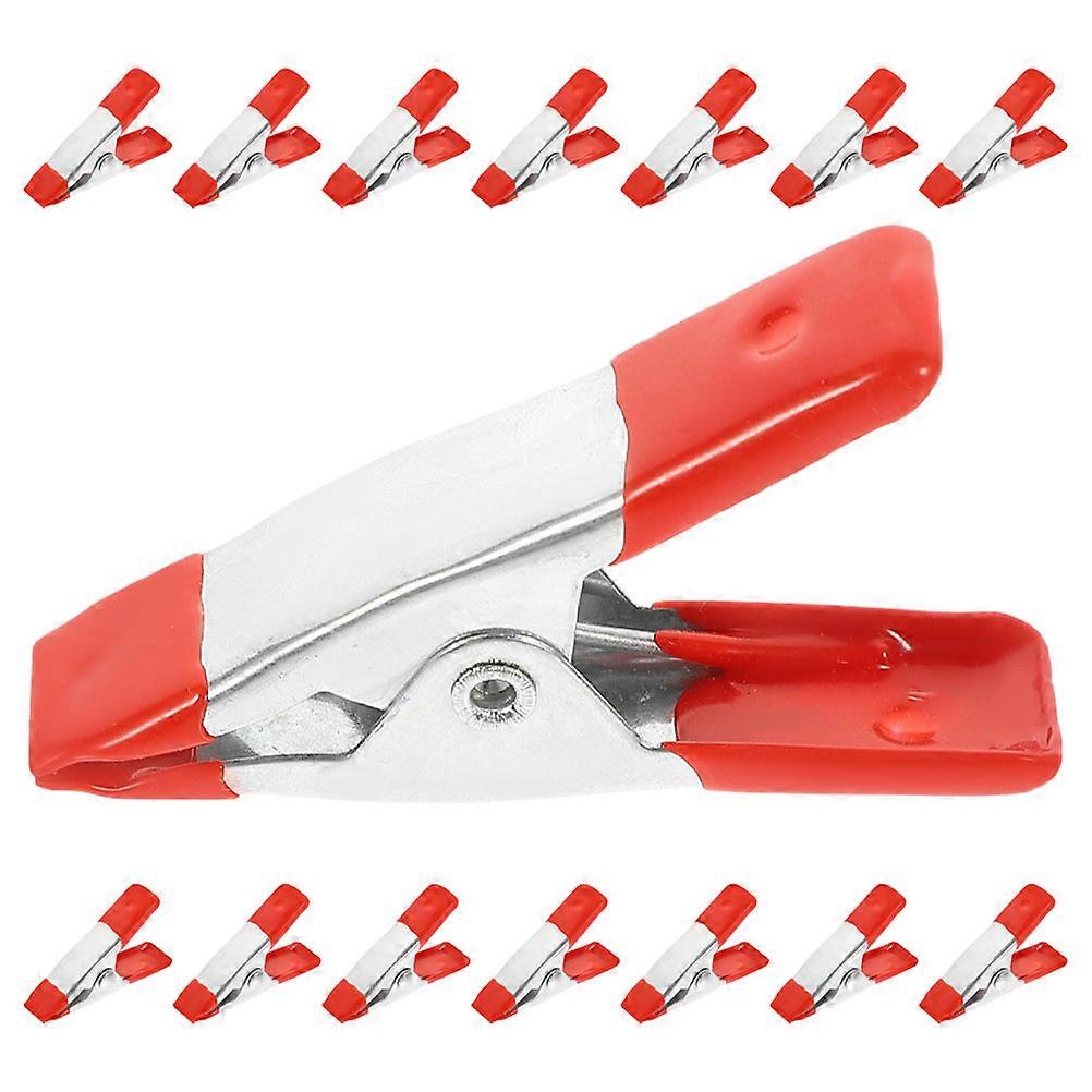 Durable Galvanized Iron Spring Clamps for Lamp with Strong Grip Red Color Ideal for Various Items 20 Pieces