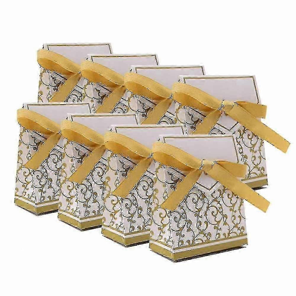 Candy Boxes, Gift Boxes With Gift Ribbons Candy Bag Cake Box 50 Pcs SZRH A-S