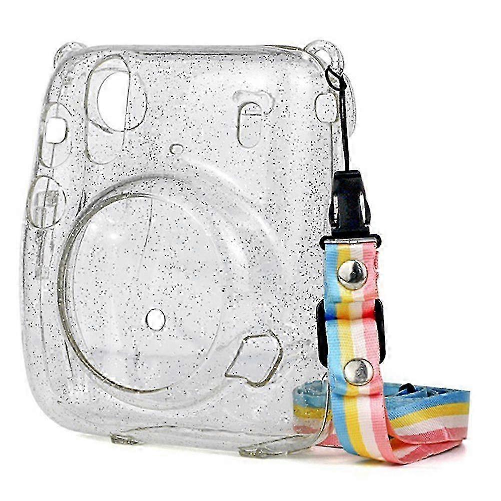 Transparent Mini Camera Bag with Glitter Crystal Hard Shell & Detachable Strap for Mini 11 Camera