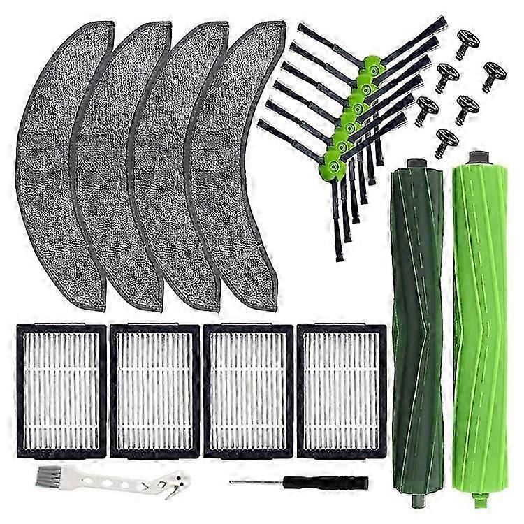 Compatible For iRobot Roomba Combo j7 / j9 Sweeping Robot Main Brush Filters Mop Cloth Side Brushes Cleaning Brush 23Pcs / Set Acc
