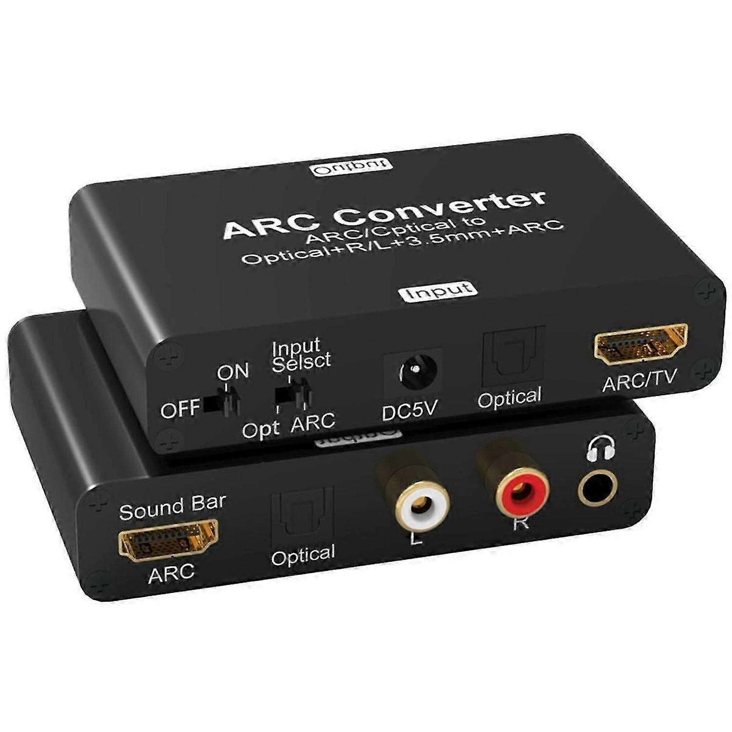-Compatible Audio Extractor, 192KHz ARC Audio Extractor Digital to Analog Audio Converter DAC Converter,for TV