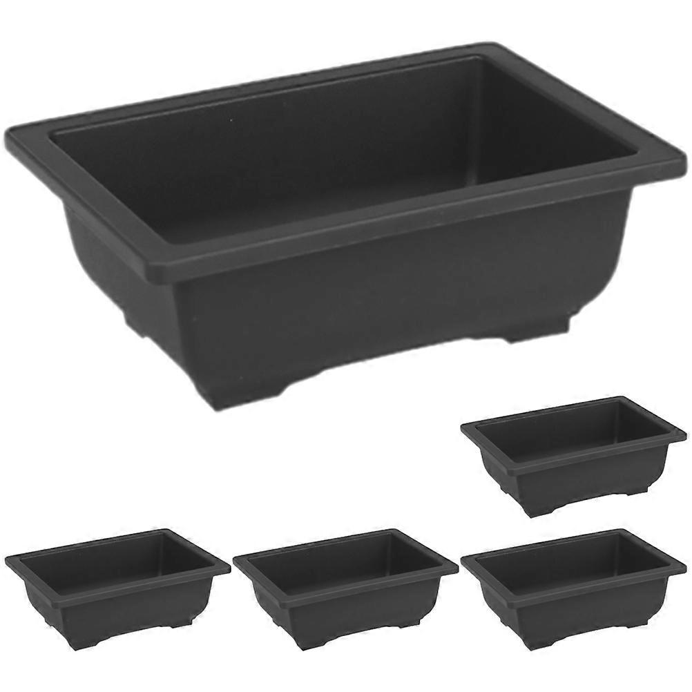 15Pcs Plastic Rectangular Bonsai Flowerpots for Indoor Planting Use
