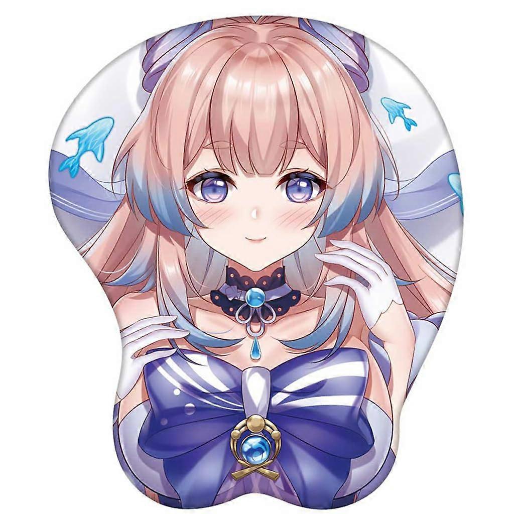 Anime 3D Mouse Mat With Wrist Rest, NonSlip Gaming Mouse Pad, Ergonomic 3D Mouse Pad