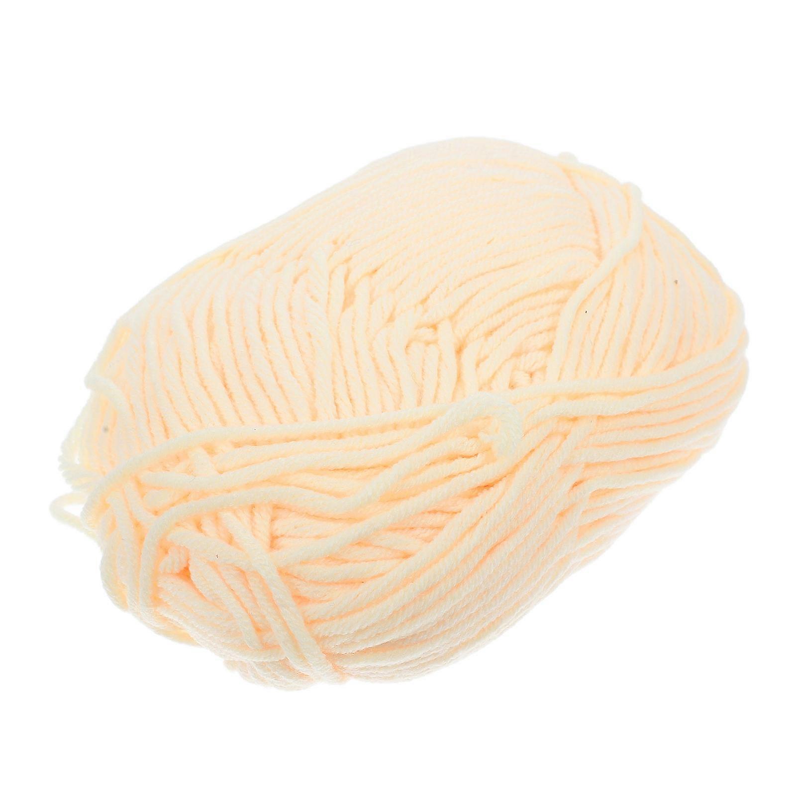 Soft Milk Cotton Yarn For Hand-Woven Knitting Warm Blankets Scarves Beige 1Pack