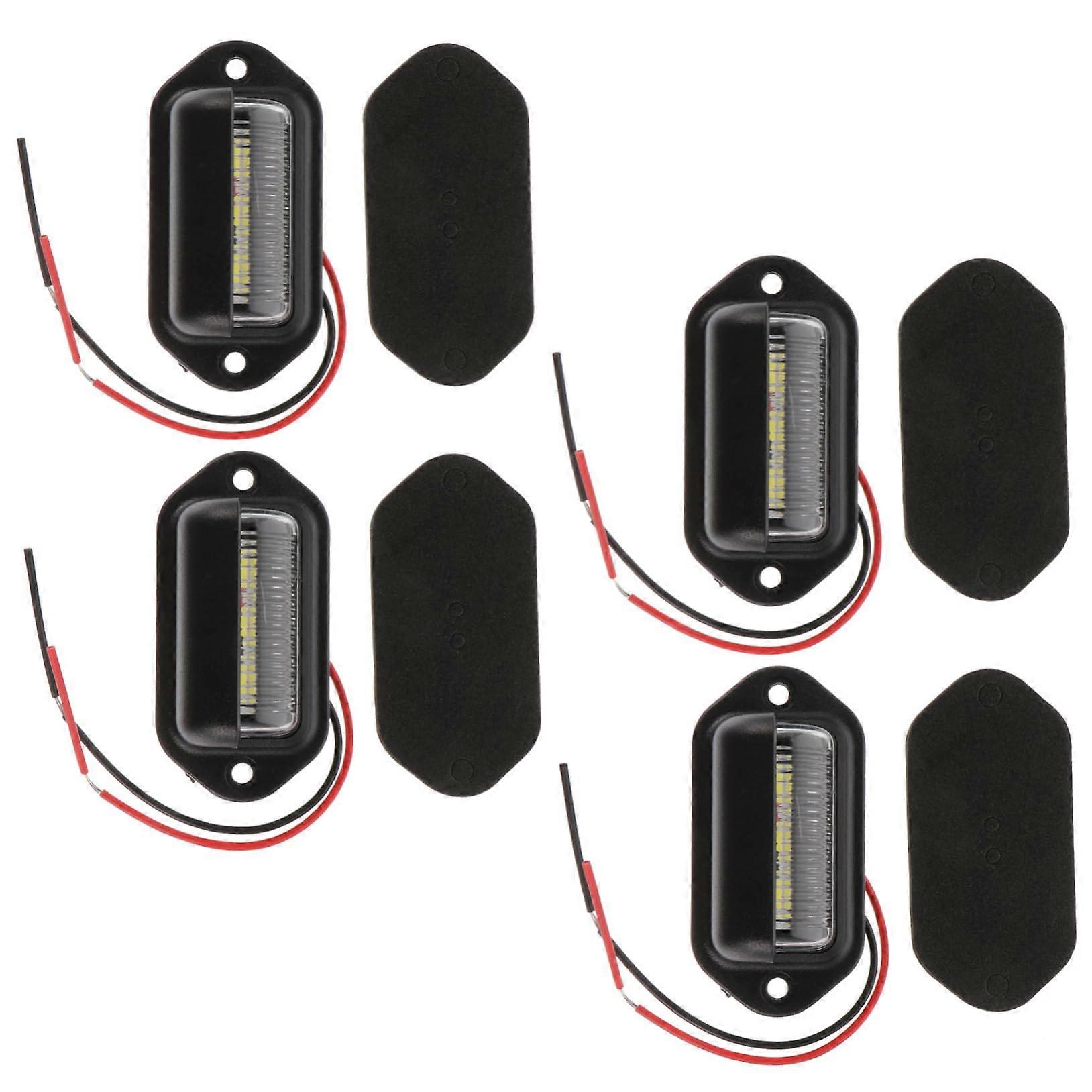 LED Side Marker Lamps 4Piece Brightness Truck License Plate Lights Energy Efficient For Trailers RVs