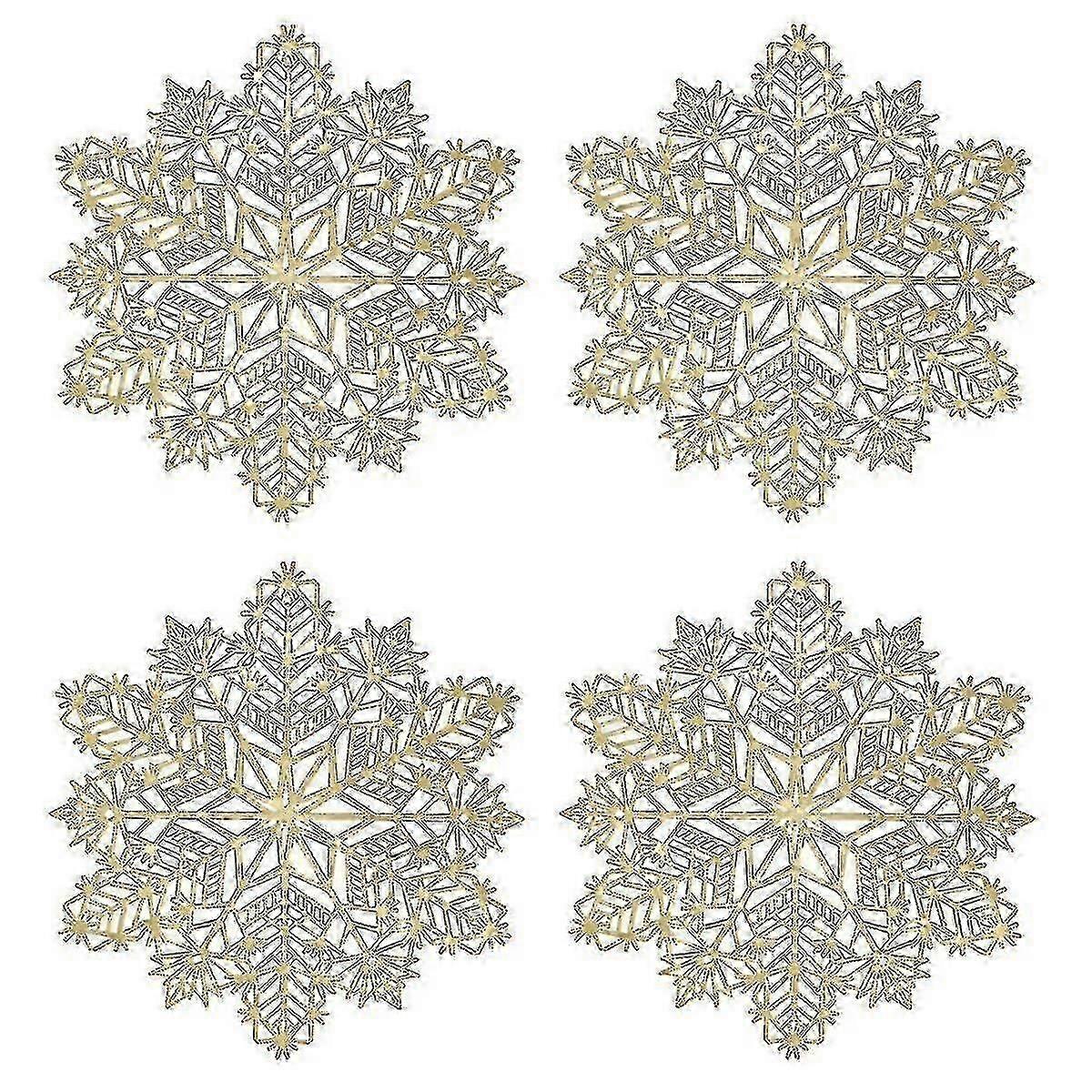 Snowflake Placemats Decorations Red Snowflake Tablemats Kitchen Table Mats For Christmas Holiday We