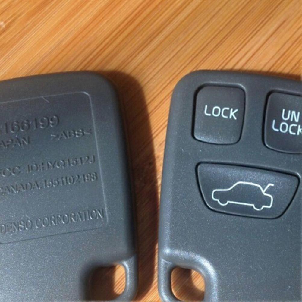 Portable Replacement 3 Buttons Remote Key Fob Case Shell Cover for S40 V40 S70 C70 V70 XC70 XC90 (Black)