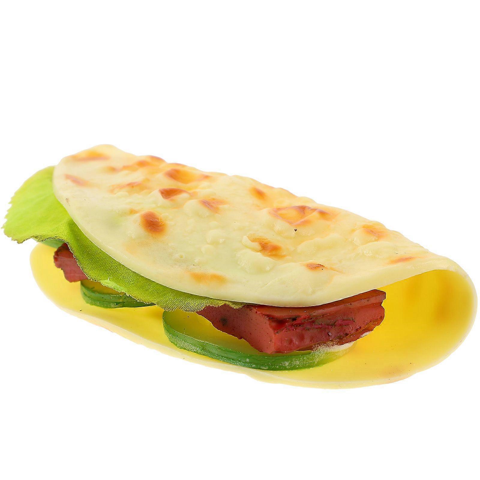 Realistic Pancake Simulation Taco Fake Burrito Dessert Model for Decoration Display Prop