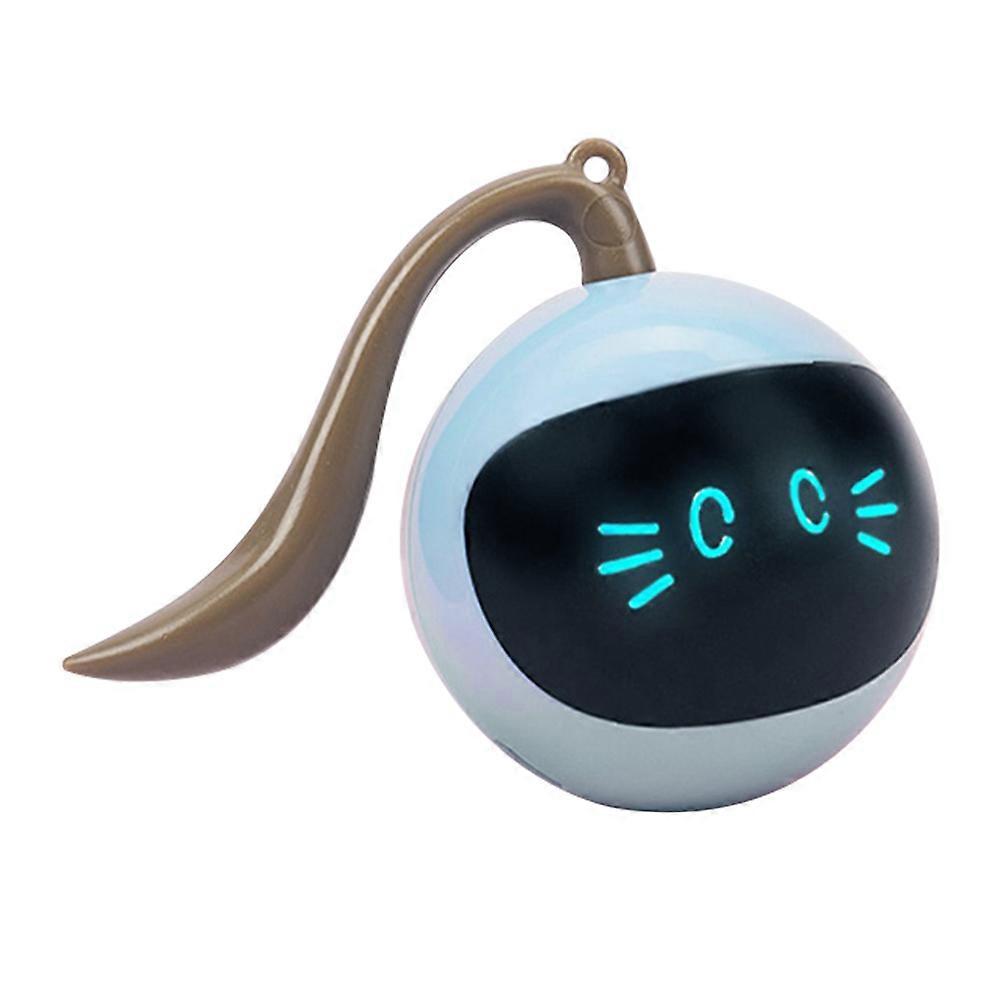 Electric Cat Ball for Pet Use 1Set Interactive Plastic Cat Teasing Toy