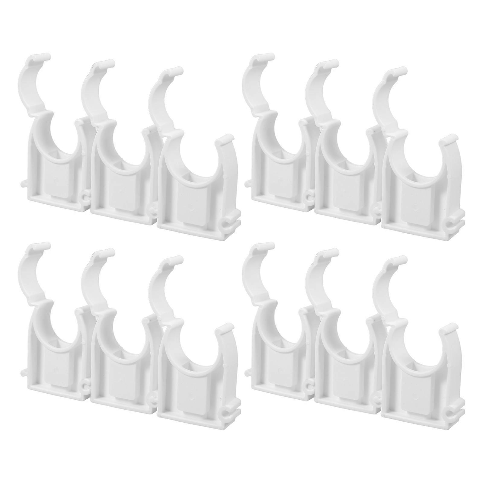 Water Pipe Holders Secure Fixation Industrial Use PVC Material 2.5cm Inner Diameter 100Pack