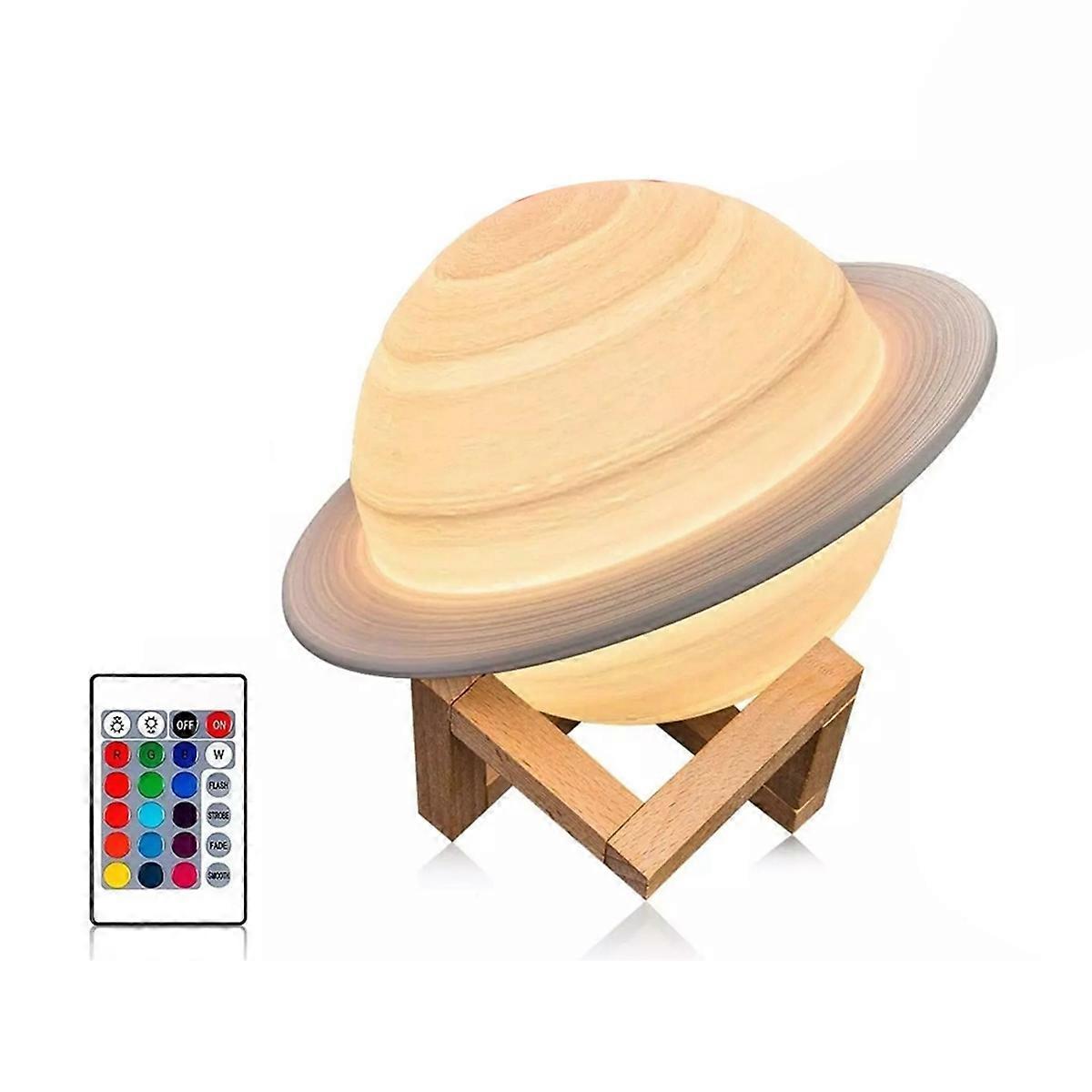13/3D Print Night Lamp 16 Colors Remote Touch Control Bedside Lamp Bedroom Decoration Moon Light Ch