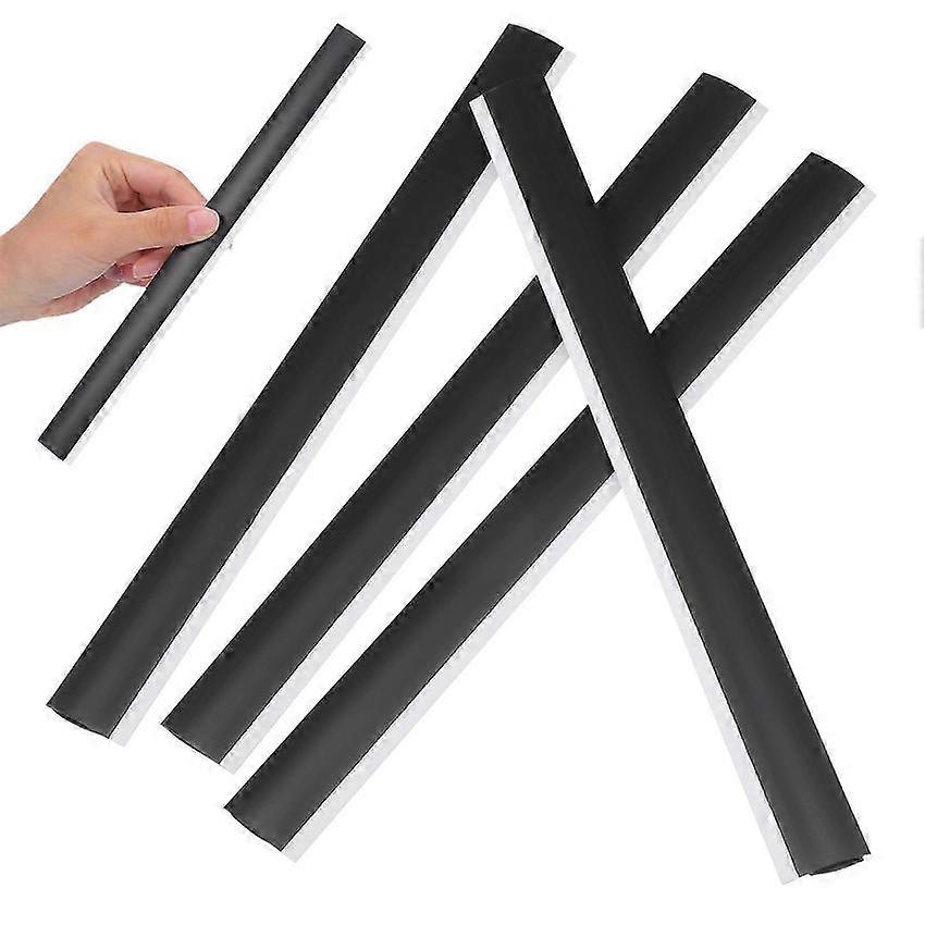 Durable Rubber Dustpan Edge Replacement Strips 4pcs for Efficient Cleaning Easy Installation Fits Various Dustpans