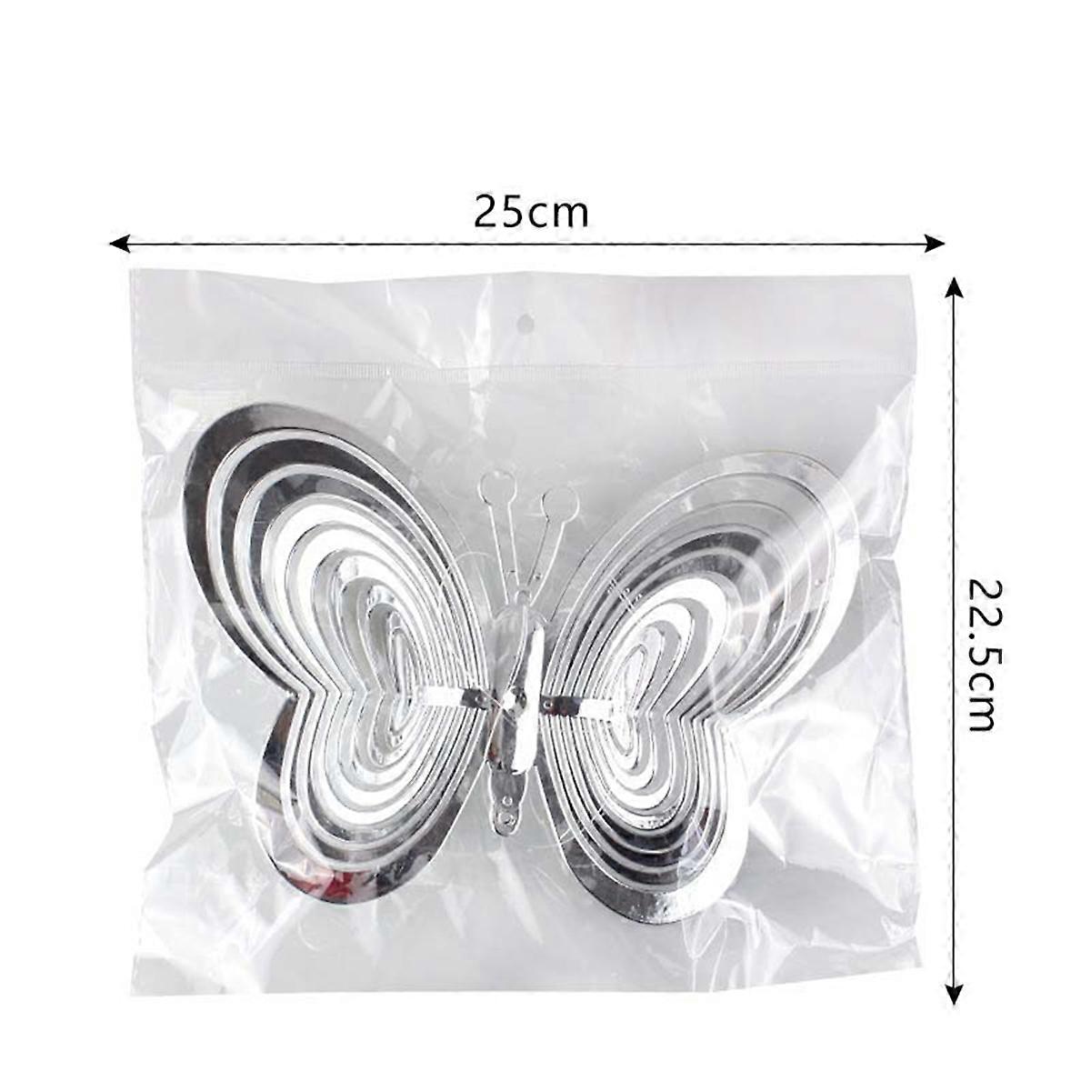 Butterfly Wind Spinners Hanging Ornaments Rotating Wind Chime C