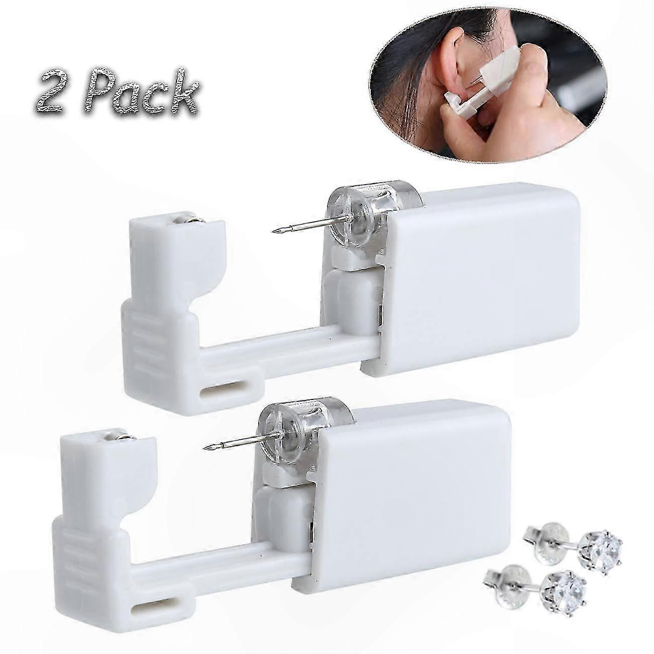 2-Pack Disposable Ear Piercing Kit, Safe and Easy-to-Use Self Piercing Tool for Ears