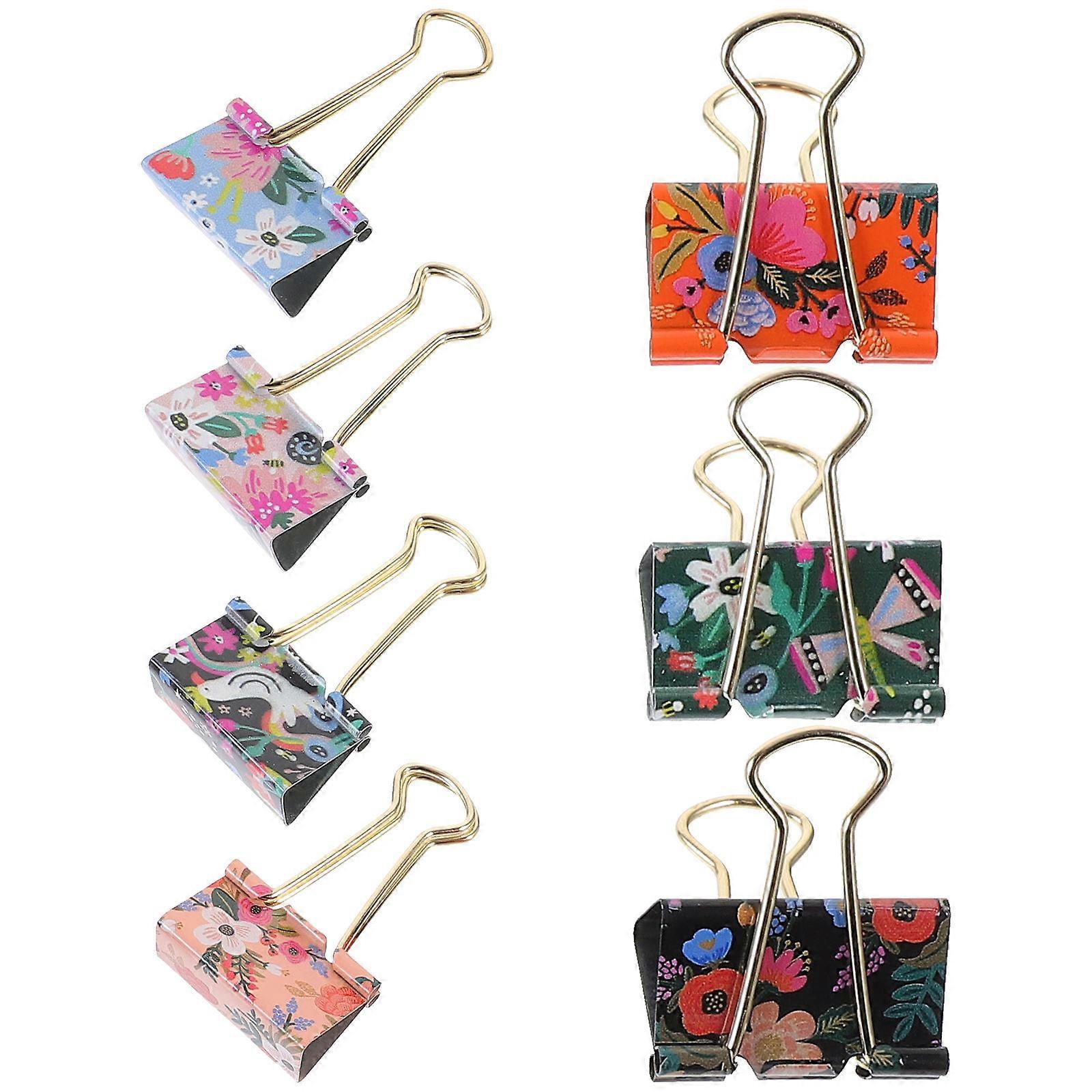 Small Bills Binder Clips Metal Clips for Office Storage 7Pcs Set