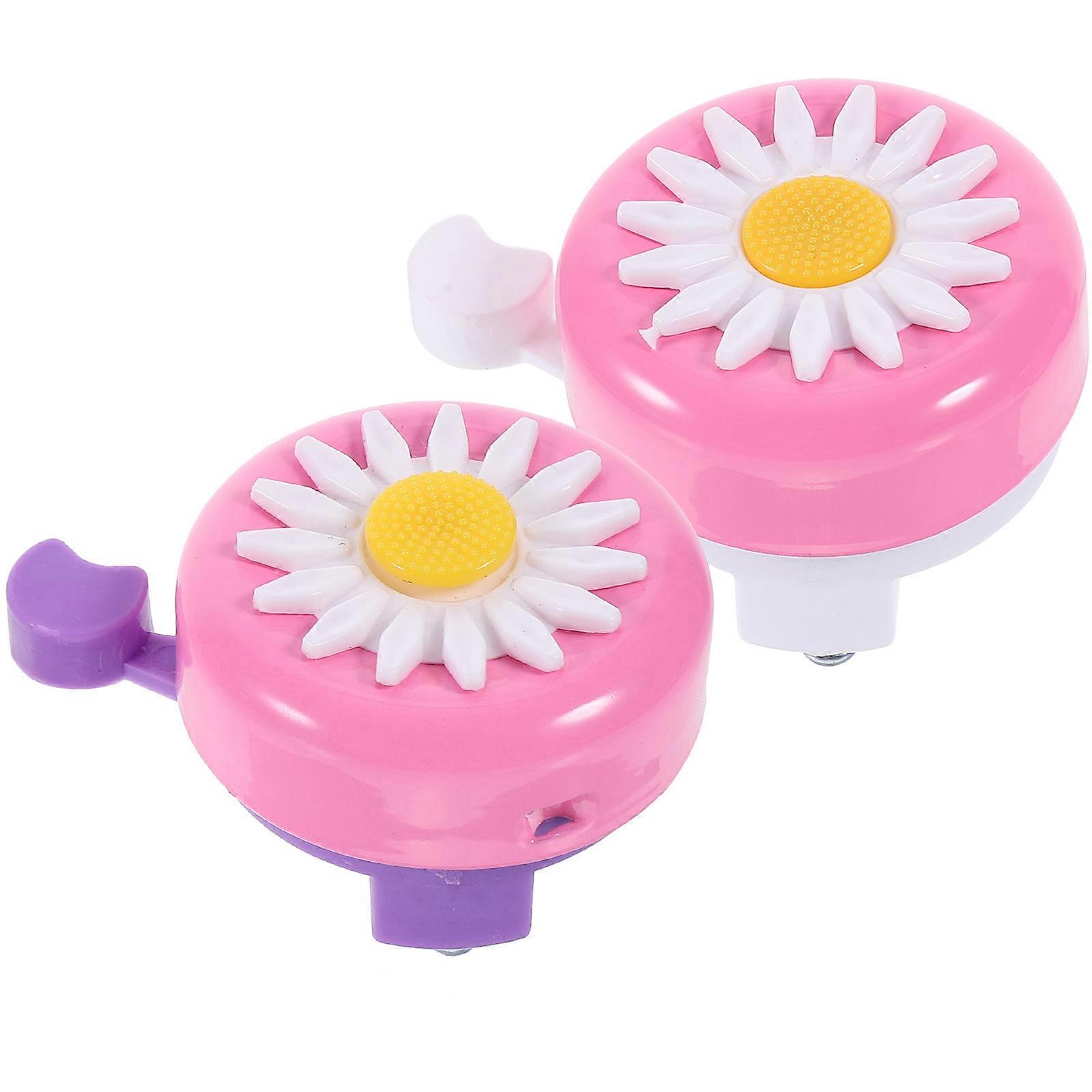 Bike Handlebar Ring Bell Chrysanthemum Shaped for Bike Use 4Pcs Cute Accessory