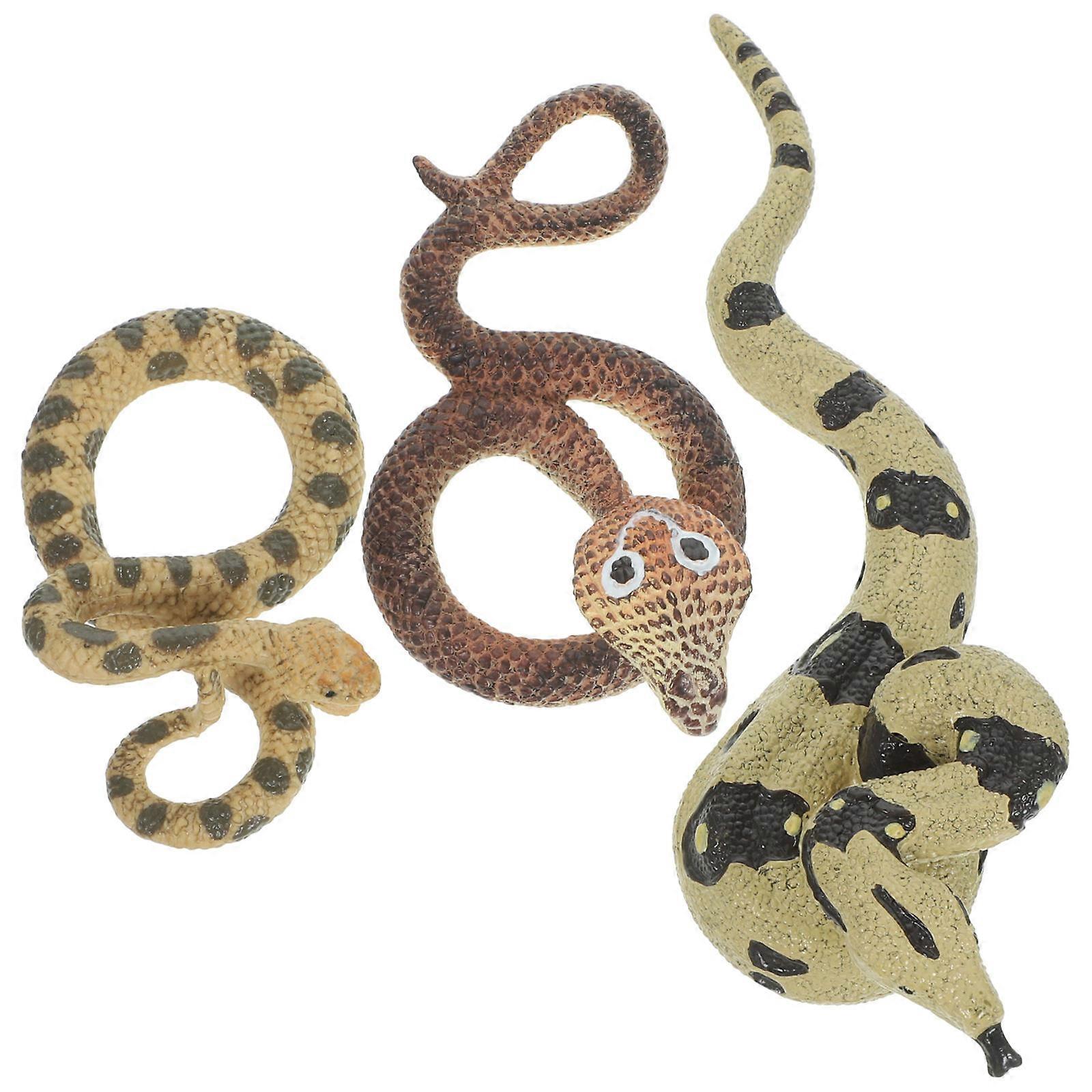 Simulation Realistic Snake Props Snake Model for Decoration 12Pcs Pack