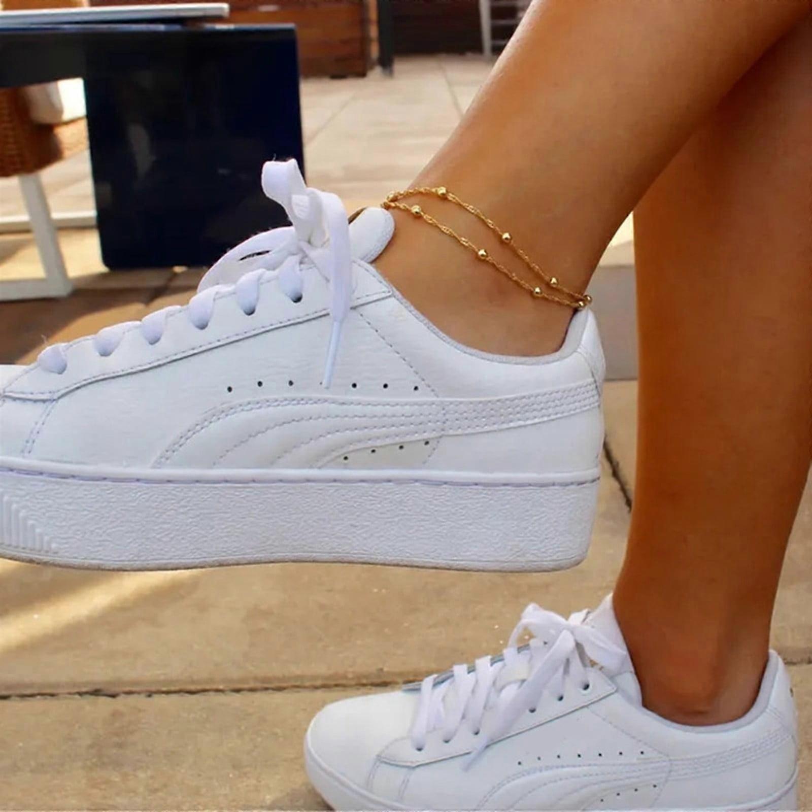 Elegant Minimalist Copper Satellite Chain Foot Jewelry with Pattern, Double Layered Bead Chain, Versatile Anklet Bracelet Ring Joint