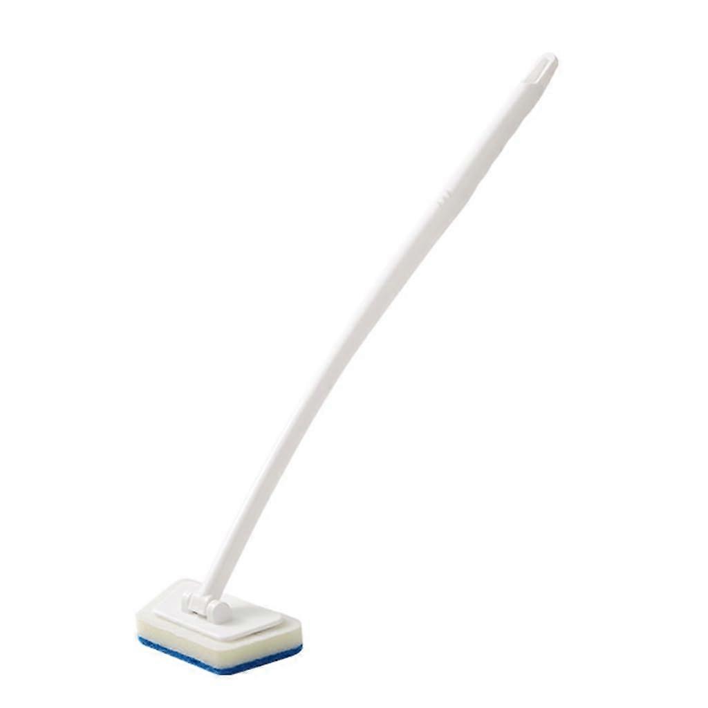 Long Handle Bathtub Brushes Removable Ceramic Tile Sponge Cleaning Brush White 1 Pack