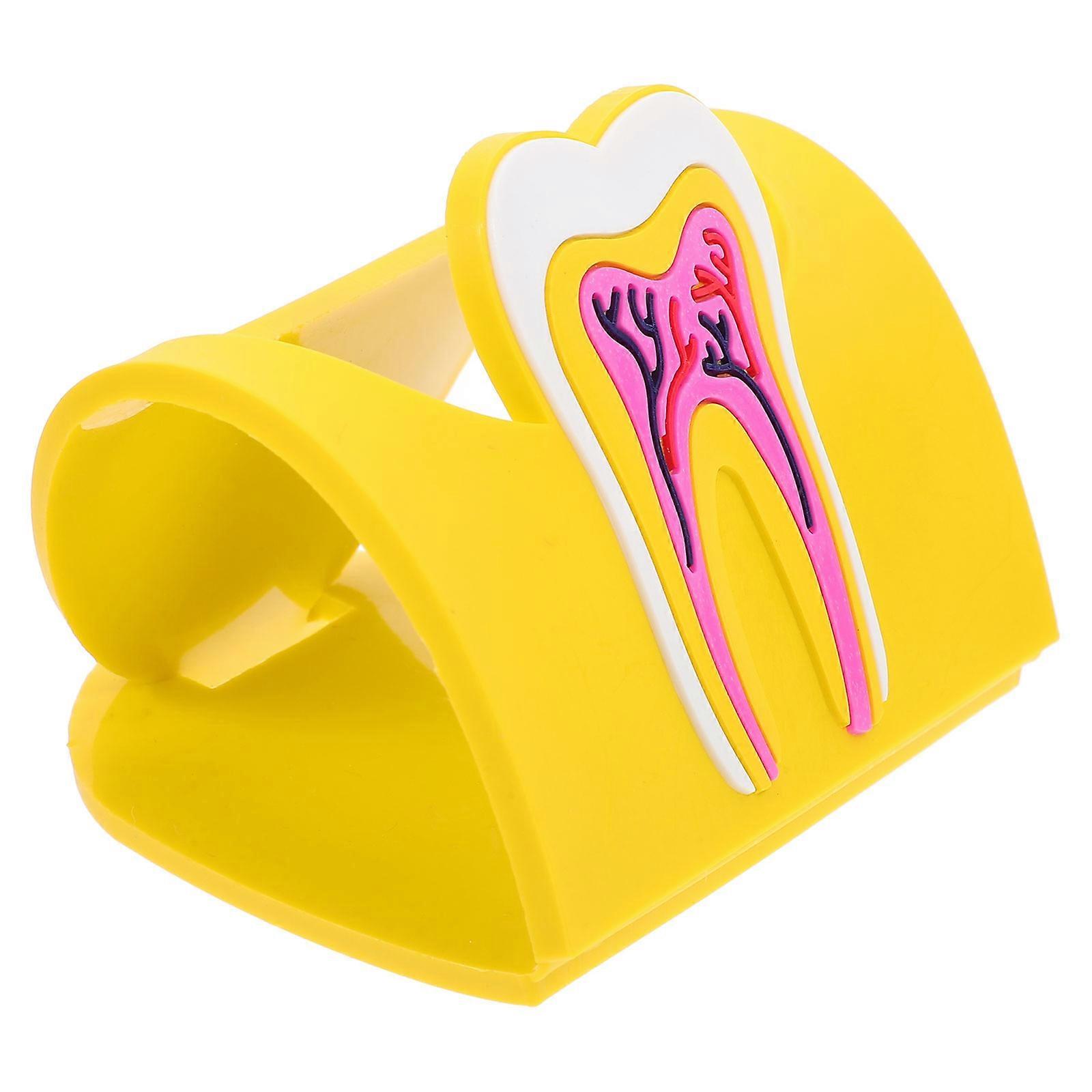 Yellow Business Card Holder Stand for Storage Multi-Function 5Pcs