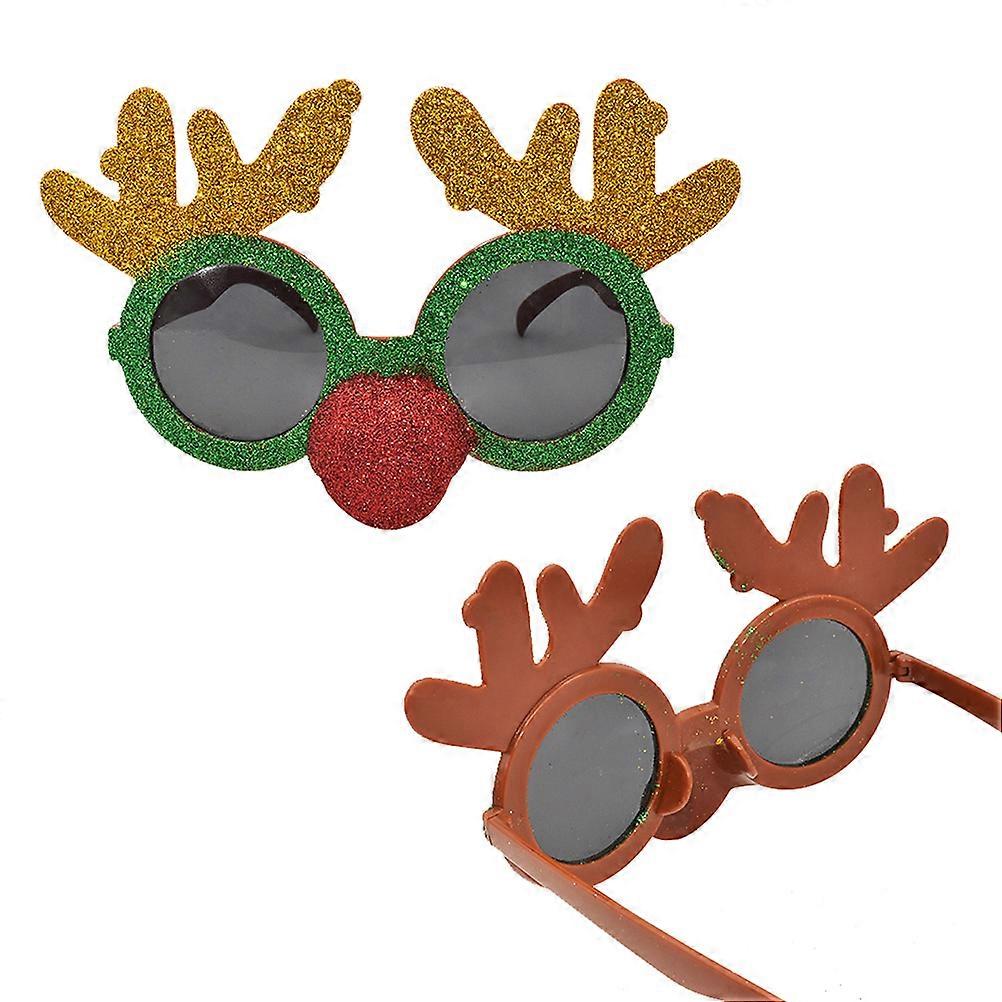 Christmas Glasses Child Frame for Decorating Party Photoprops