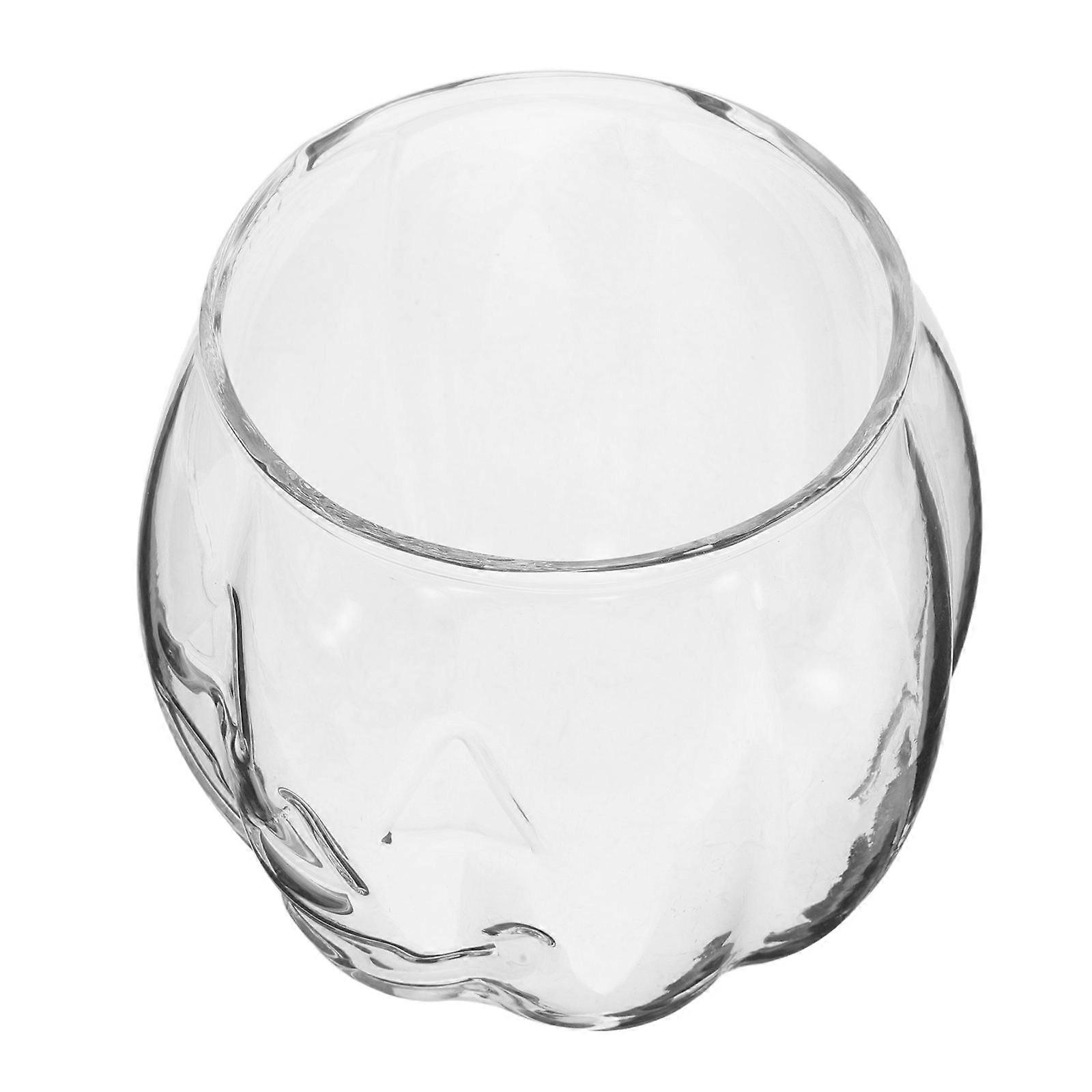 Halloween Pumpkin Drinking Glass For Home Use With Handle Beautifully Designed Single Layer Drinkware 1Set Easy To Clean