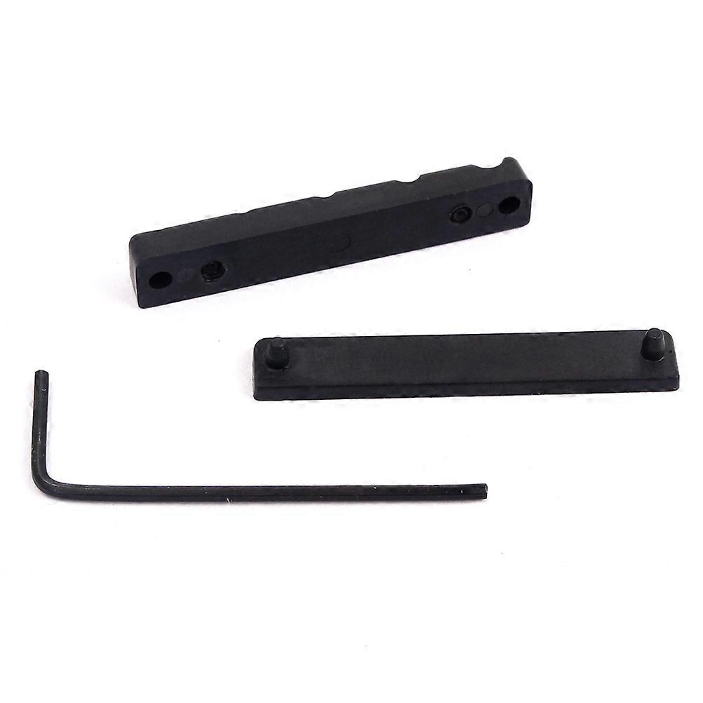 5 String Nut for Bass Bone Bridge Saddle and Slotted Nut with 1.5 Wrench Set