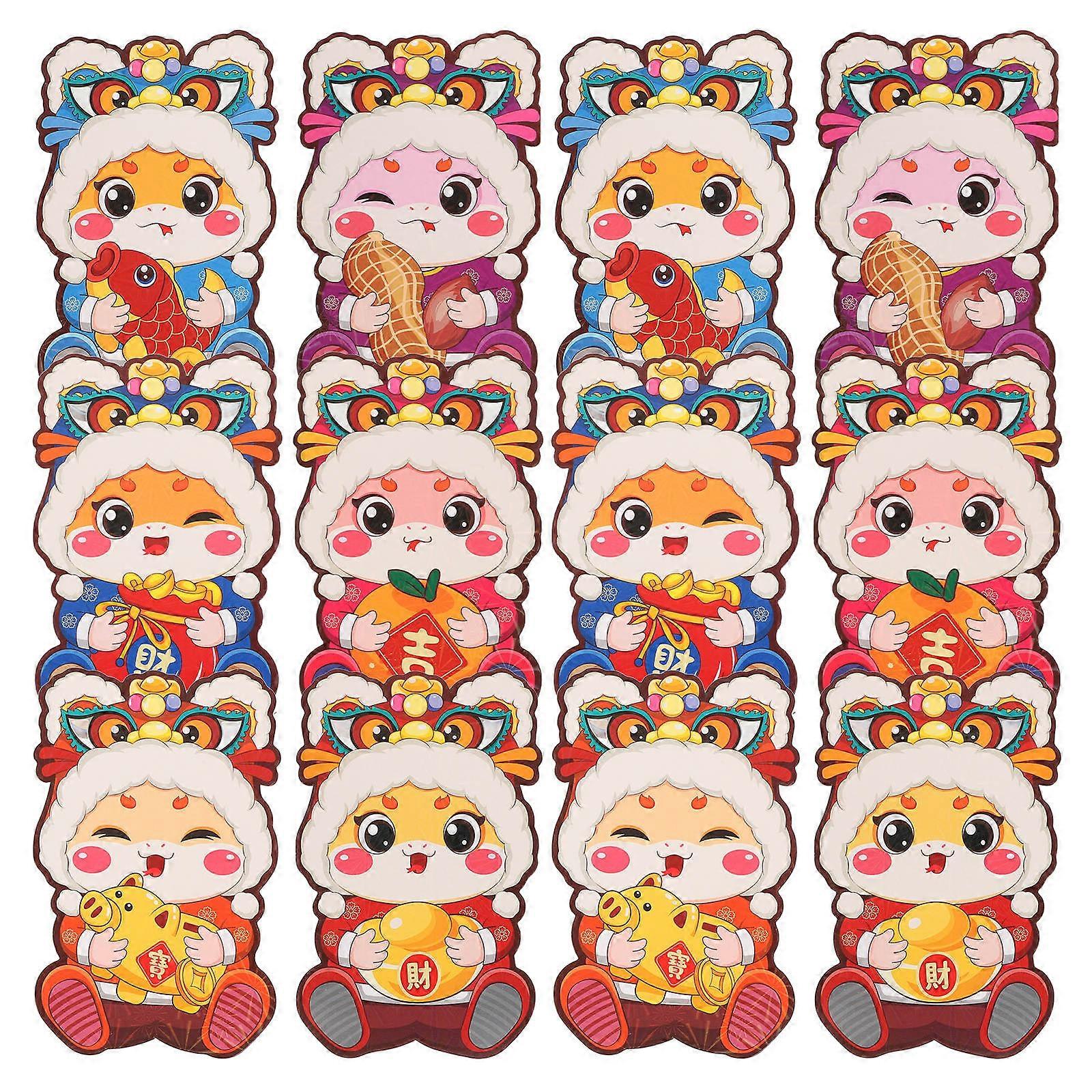 150 Pcs Assorted Color Cartoon Design Snake Red Envelopes For Children Gift Giving Occasions And Spring Festival