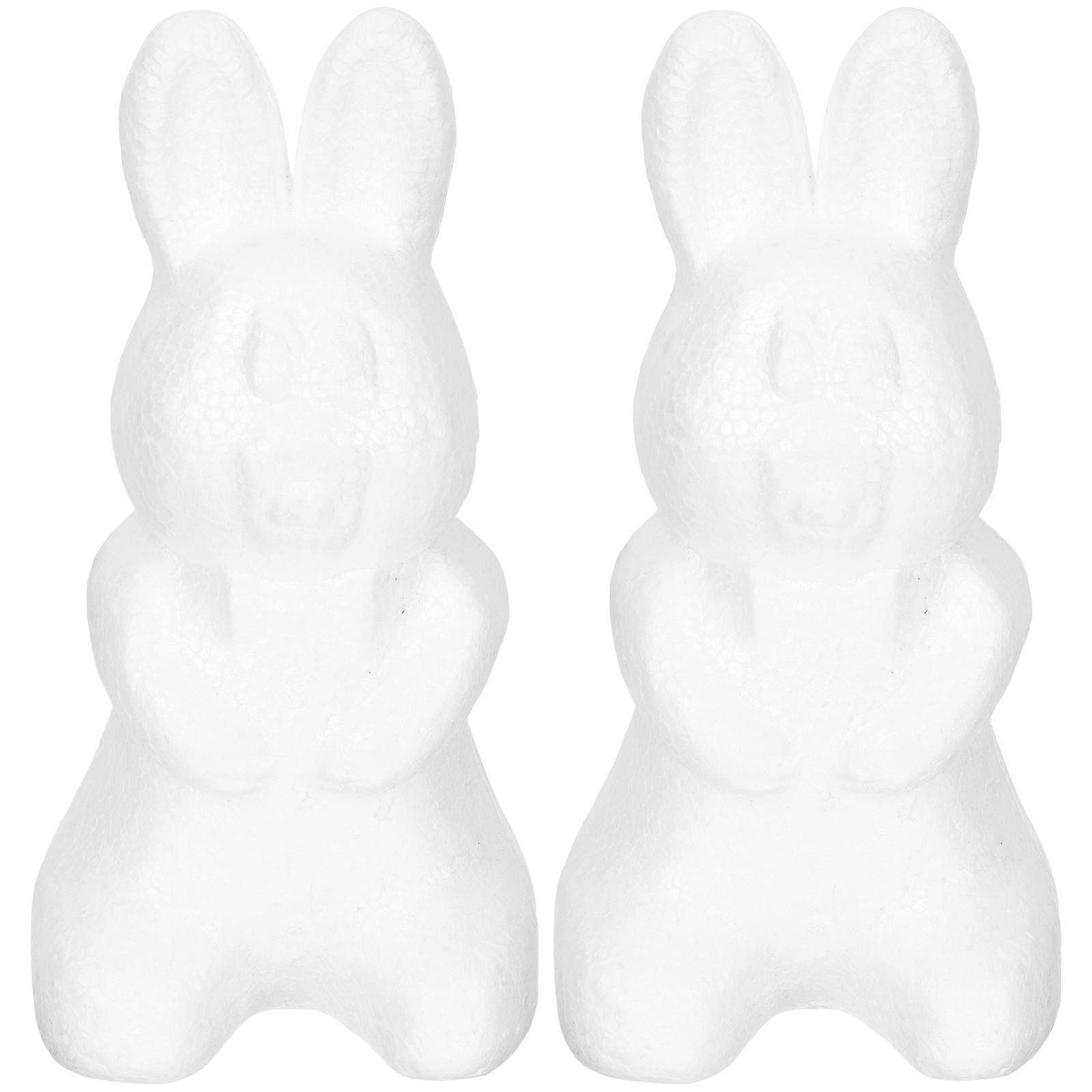 DIY Modelling Rabbit 2Pcs Foam Bunny Models Ideal For Easter Party Decoration Crafting Fun