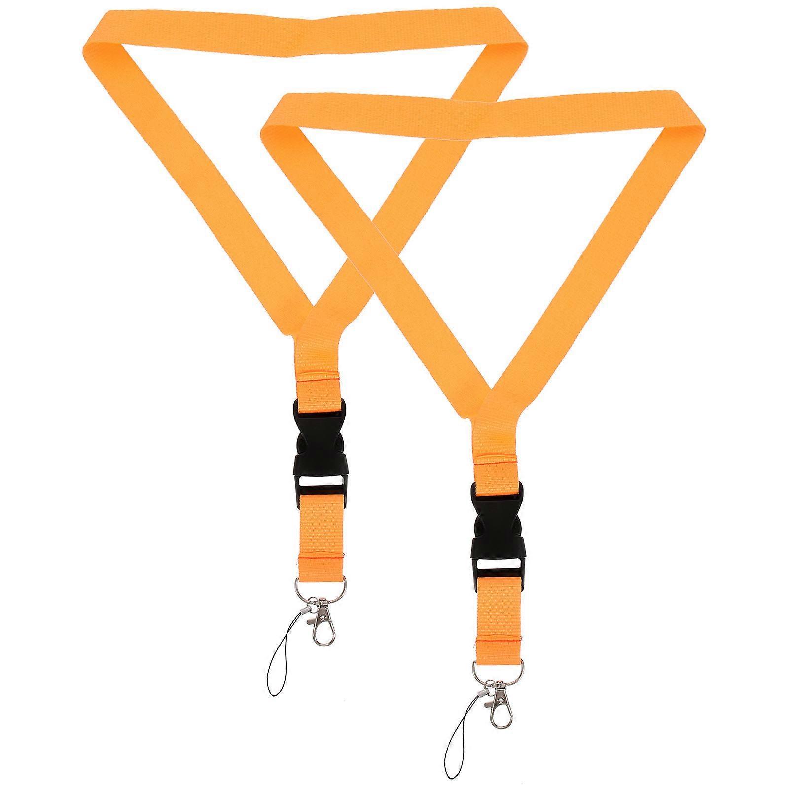 Phone Hanging Strap Polyester for Phone 8Pcs Orange Key Lanyard