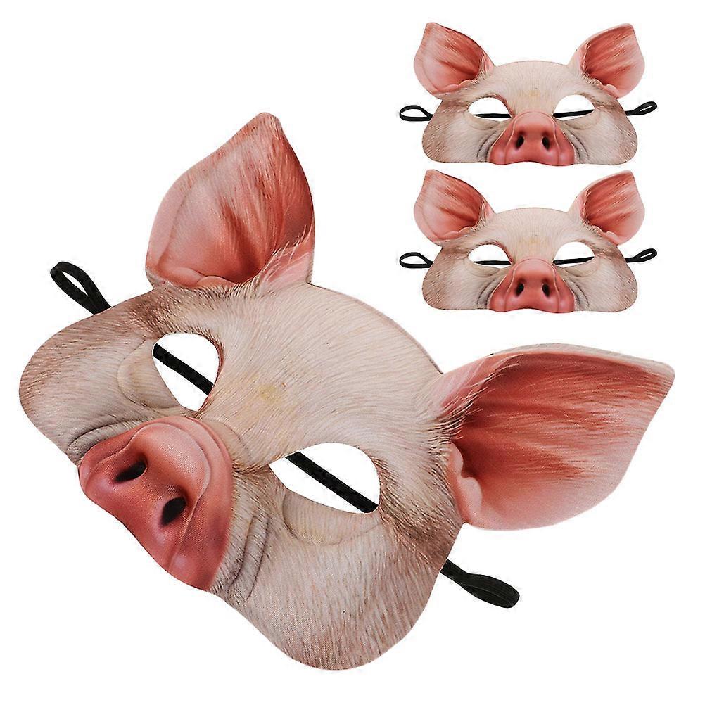 Pink Pig Mask Half Face for Party Use 9Pcs Eva Masks for Costume