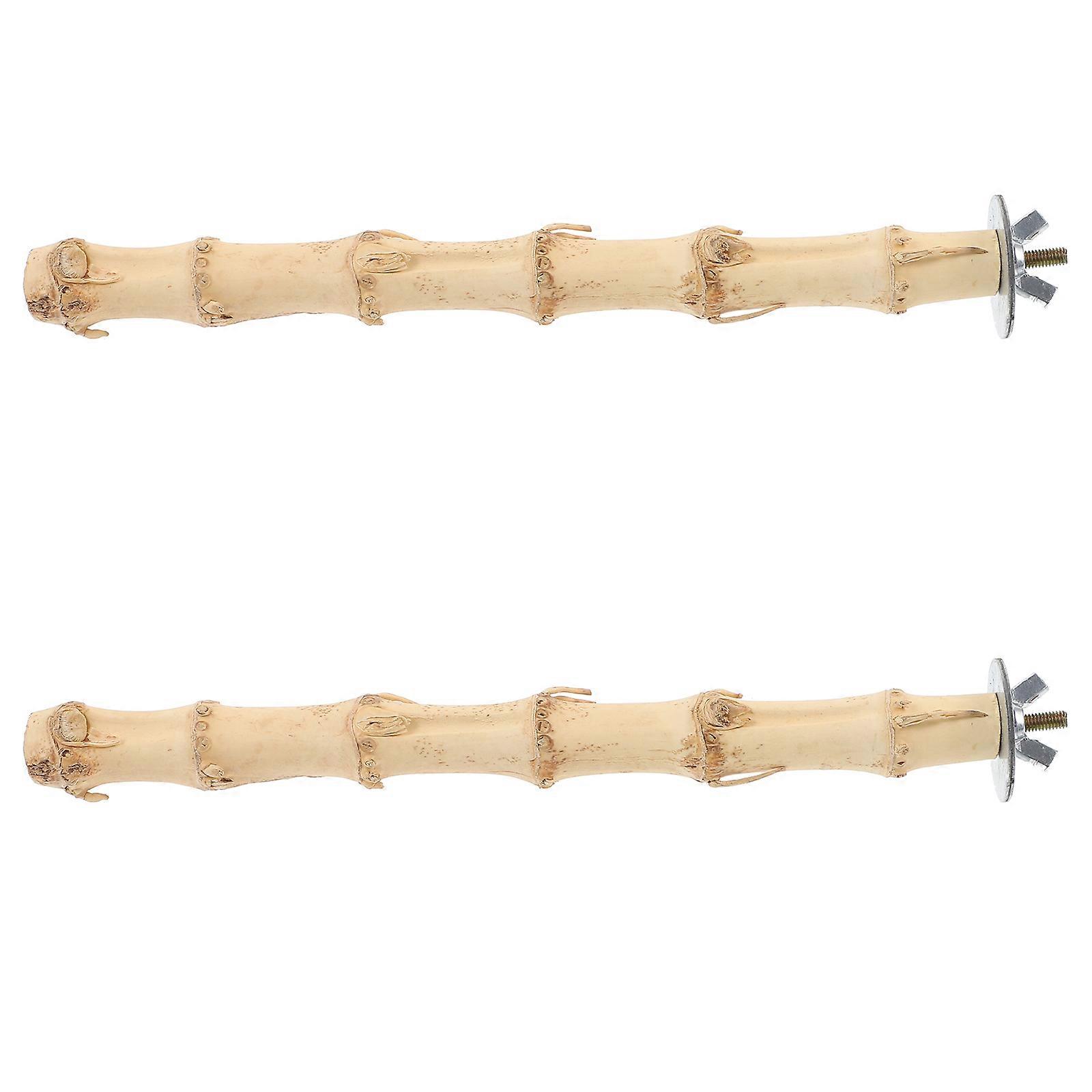 Bamboo Bird Perch Stand for Parrot Cage 6Pcs Durable Toy