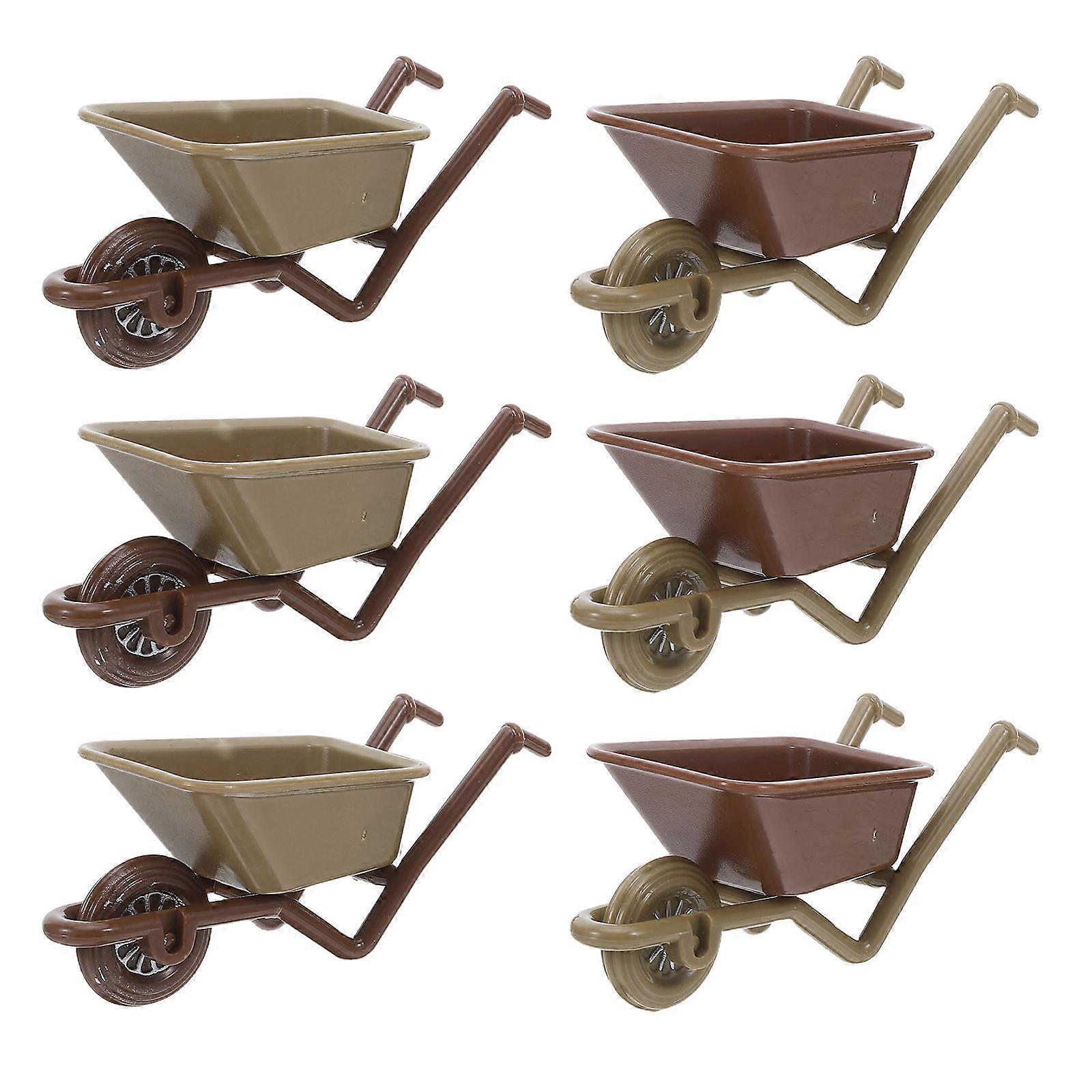 Miniature Wheelbarrow Model for Decoration 30Pcs Assorted Color Garden Toy