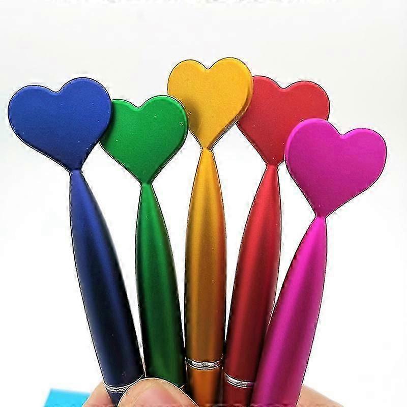 2 قطع عيد الحب القلب شكل أقلام أسود هلام الحبر الروليربول الأقلام لمكتب اللوازم المدرسية عيد ميلاد يقدم قلم حبر جاف