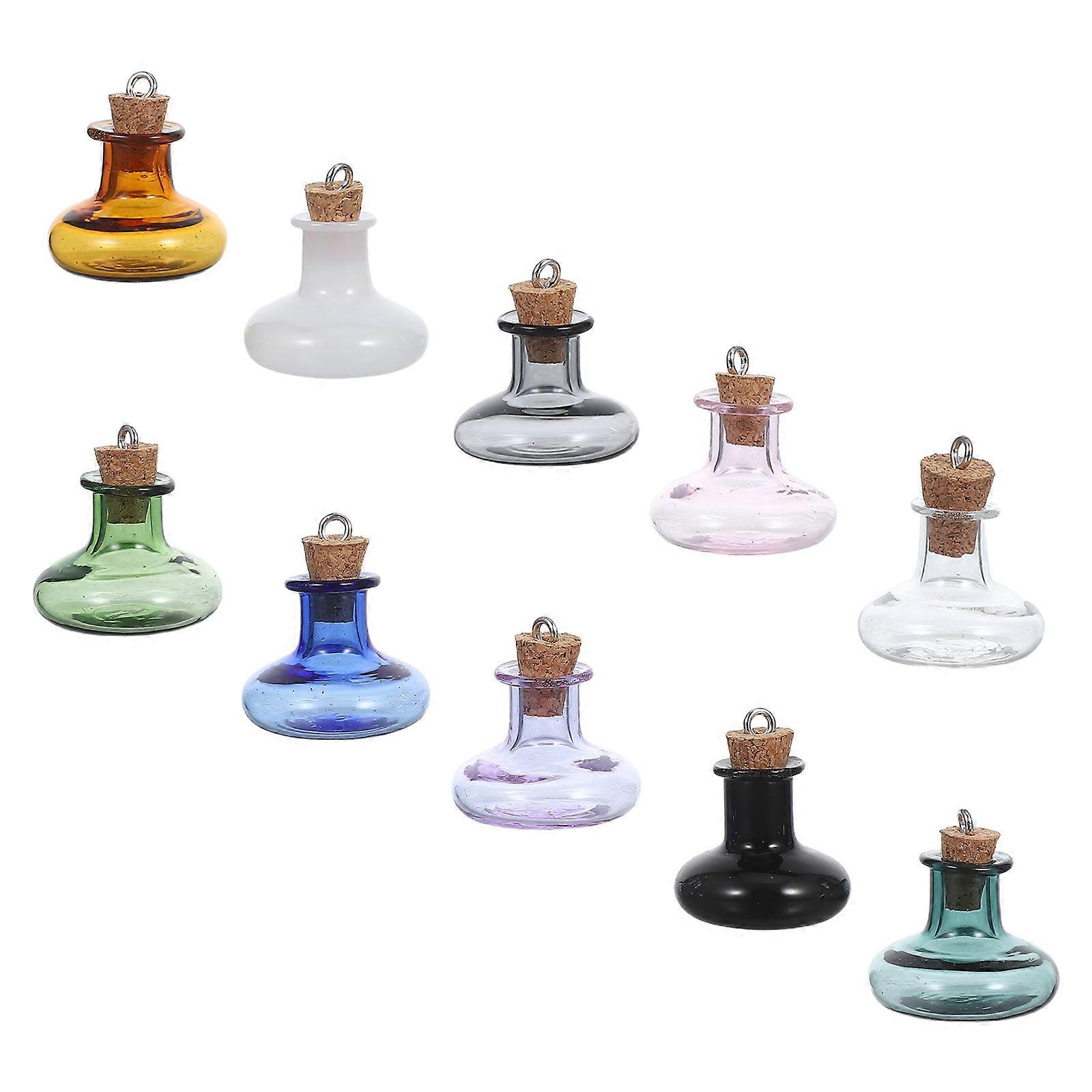 Glass Mini Wishing Bottles for Decoration 40Pcs Transparent with Cork