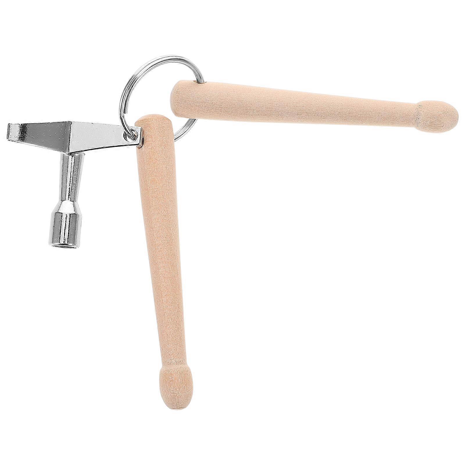 Drummers Keychain Mini Drum Mallets for Music Lovers 2Pcs Accessory