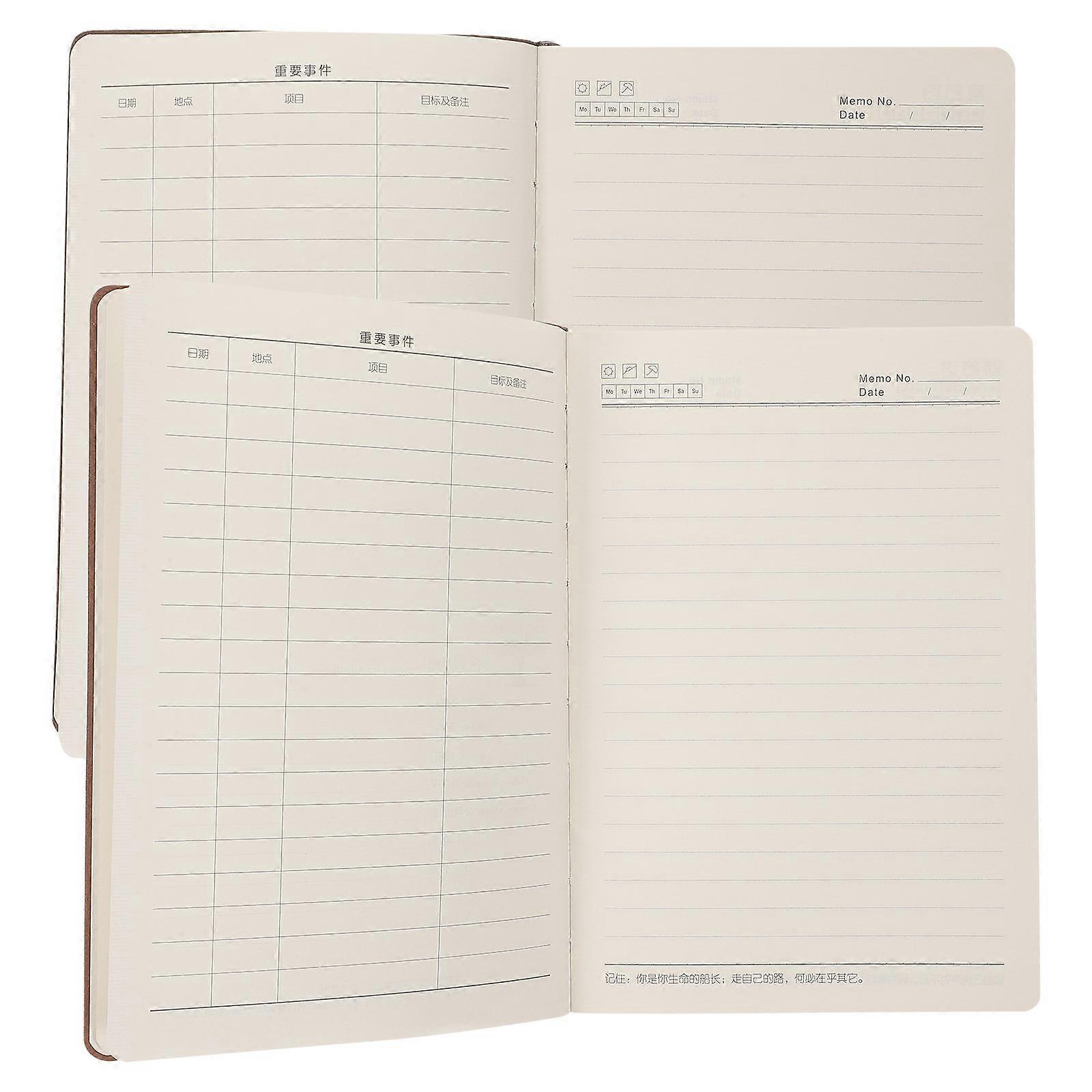 Planning Notebook Portable Notepad for Office 4Pcs Journal Book